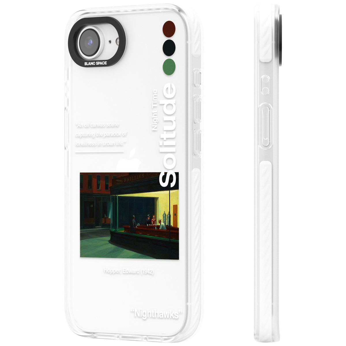 Nighthawks iPhone 16e / iPhone 17e Impact Clear Phone Case side