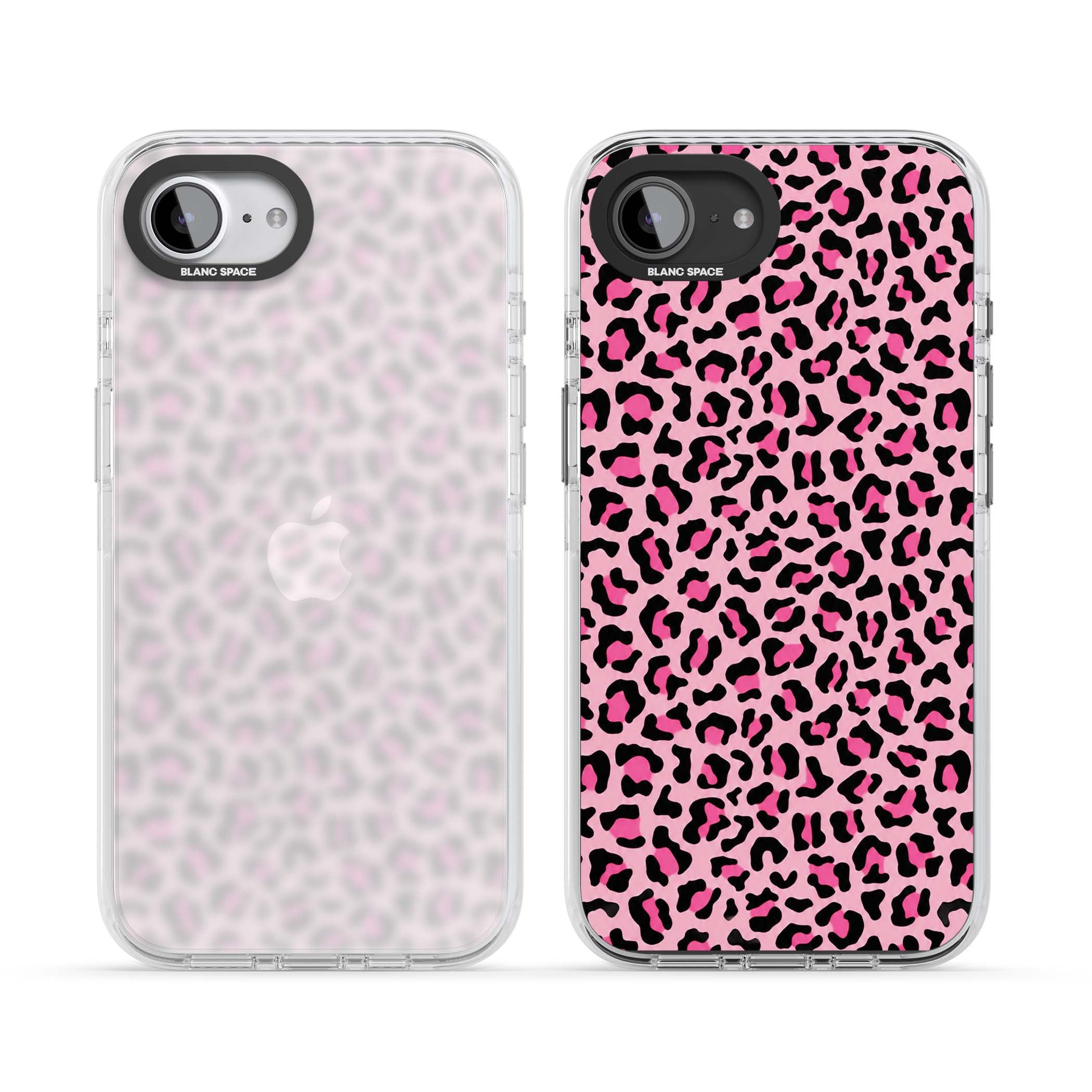 Pink Leopard baddie iPhone case | Clear Impact case for iPhone 16e, iPhone 17e