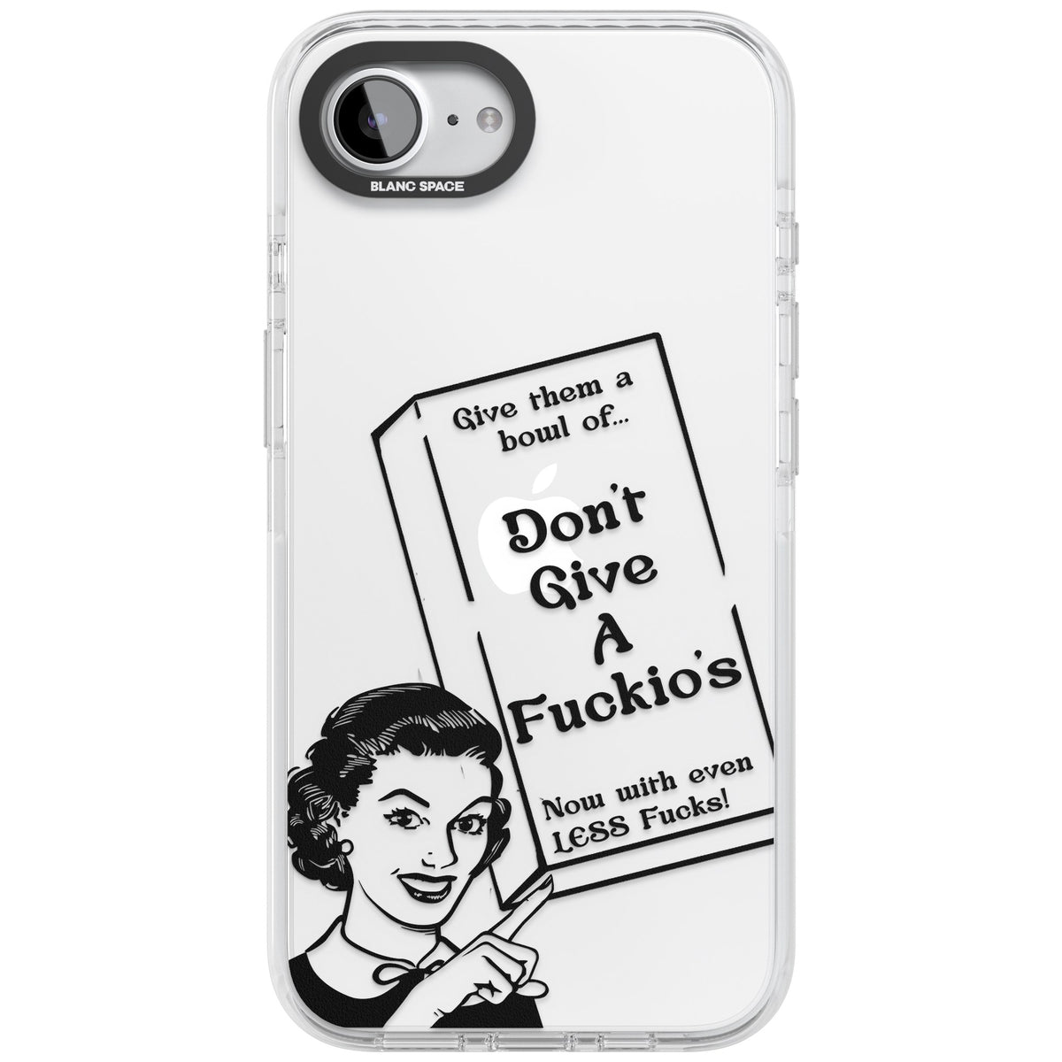 Dont Give A F Ckios Cereal iPhone 16e / iPhone 17e Impact Clear Phone Case front