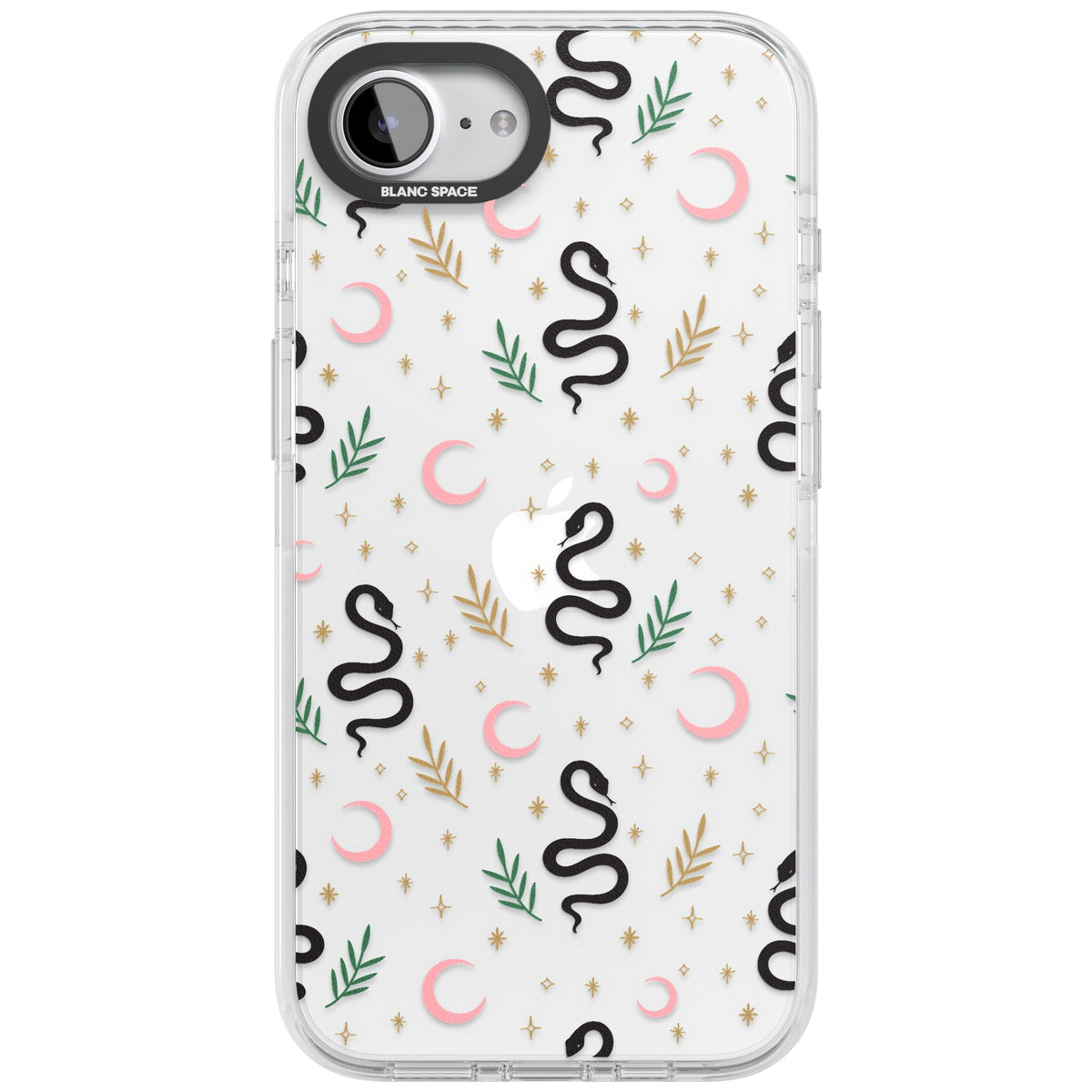 Snakes & Moons iPhone 16e / iPhone 17e Impact Clear Phone Case front