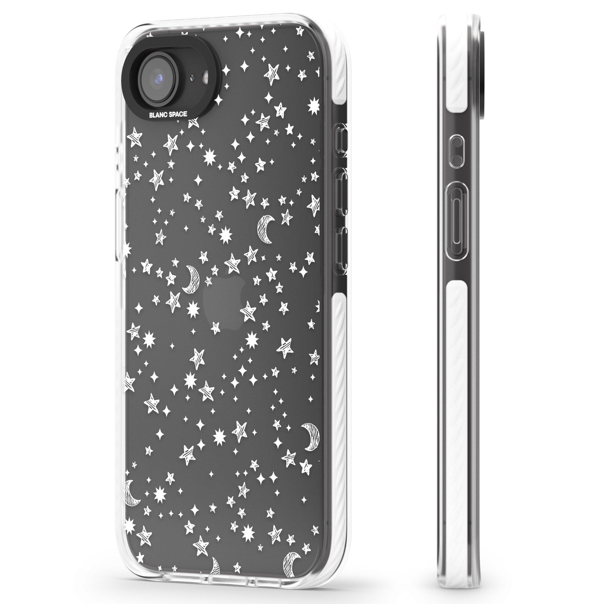White Cosmic Galaxy Pattern