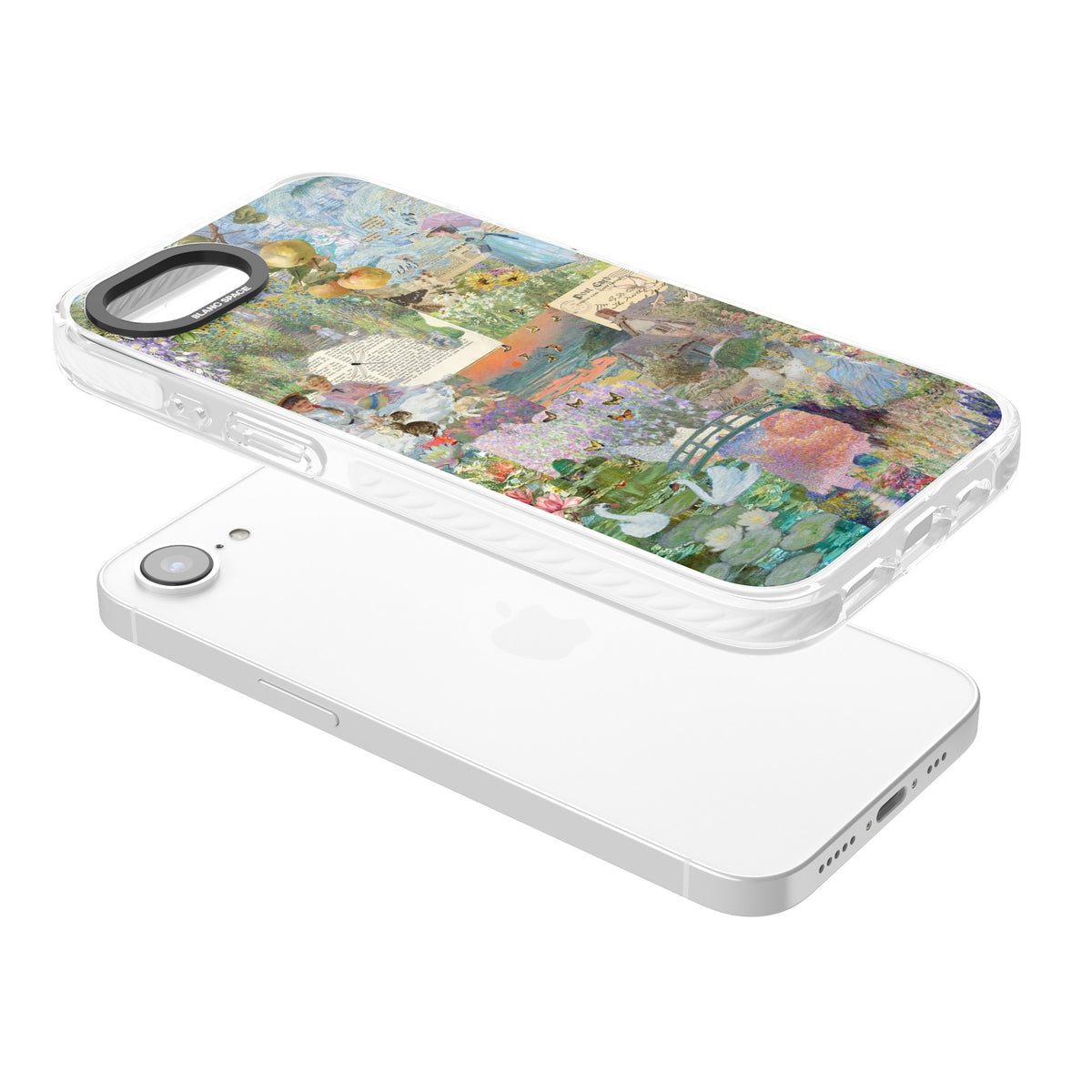 Artful Spring iPhone 16e / iPhone 17e Impact Clear Phone Case angled