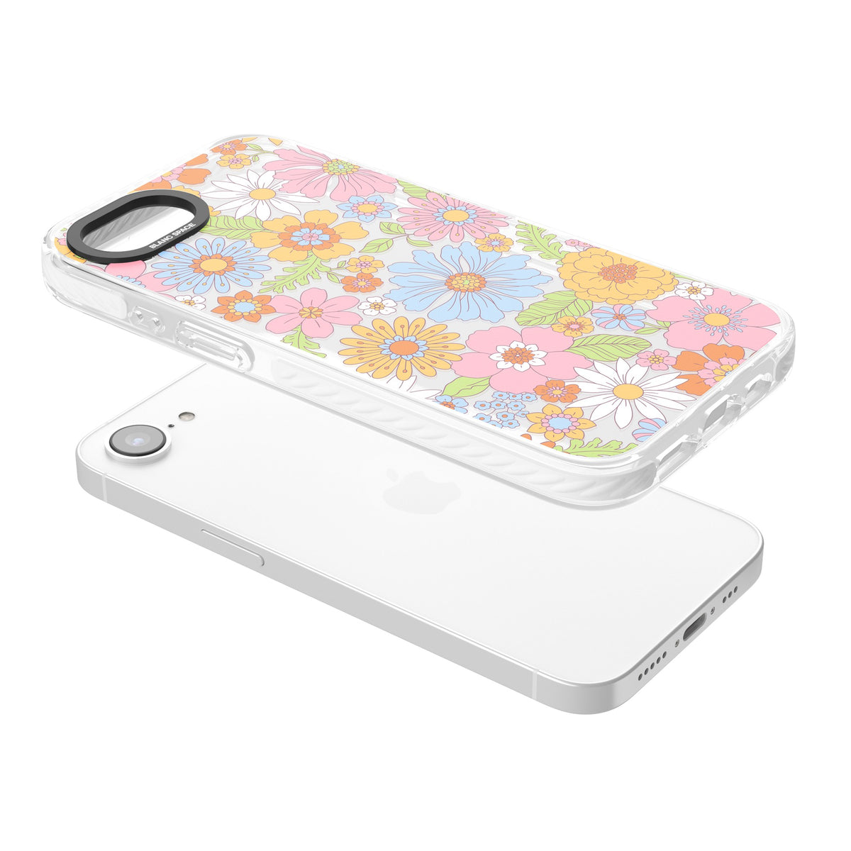 Spring Sonnet iPhone 16e / iPhone 17e Impact Clear Phone Case angled