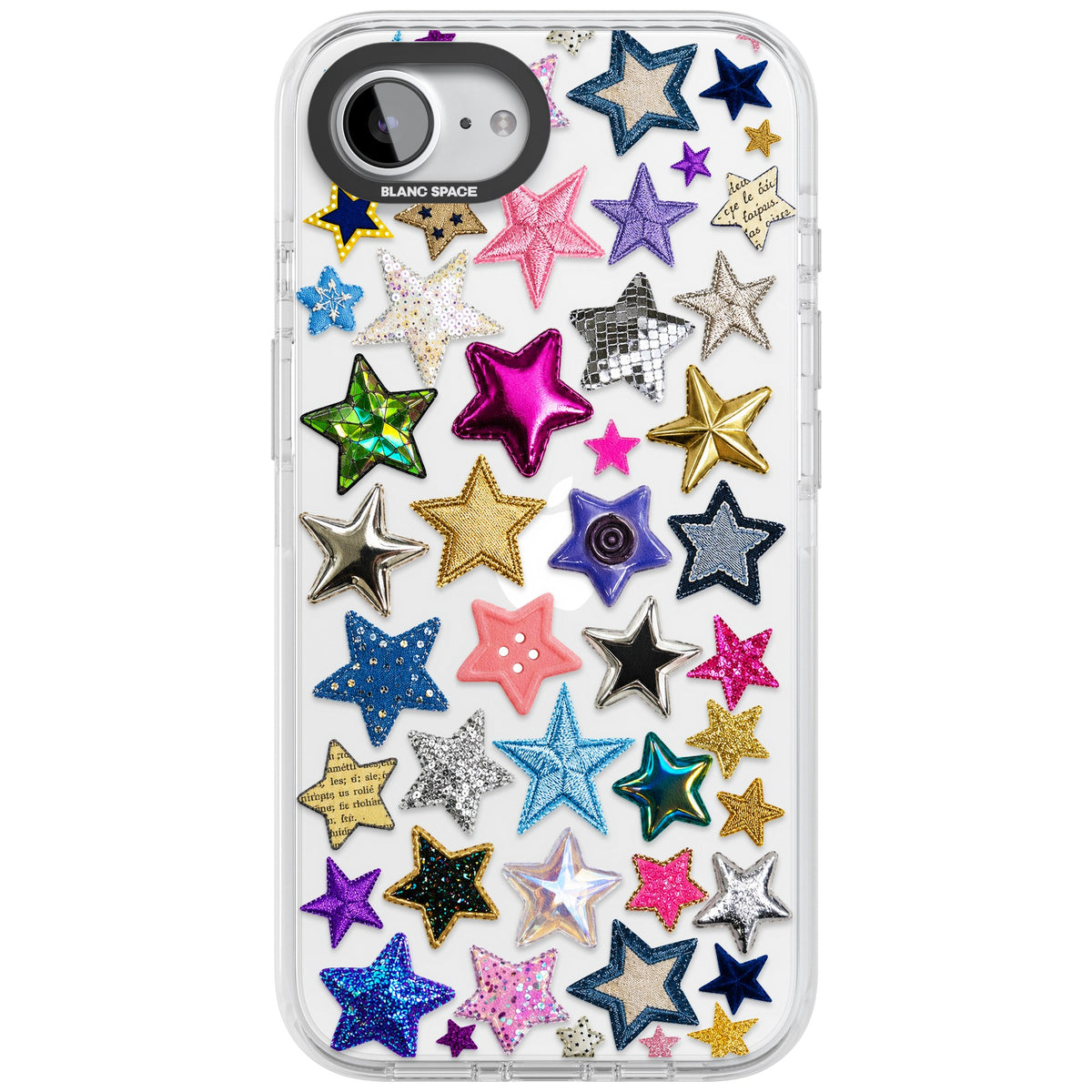 Crafty Star Mix iPhone 16e / iPhone 17e Impact Clear Phone Case front