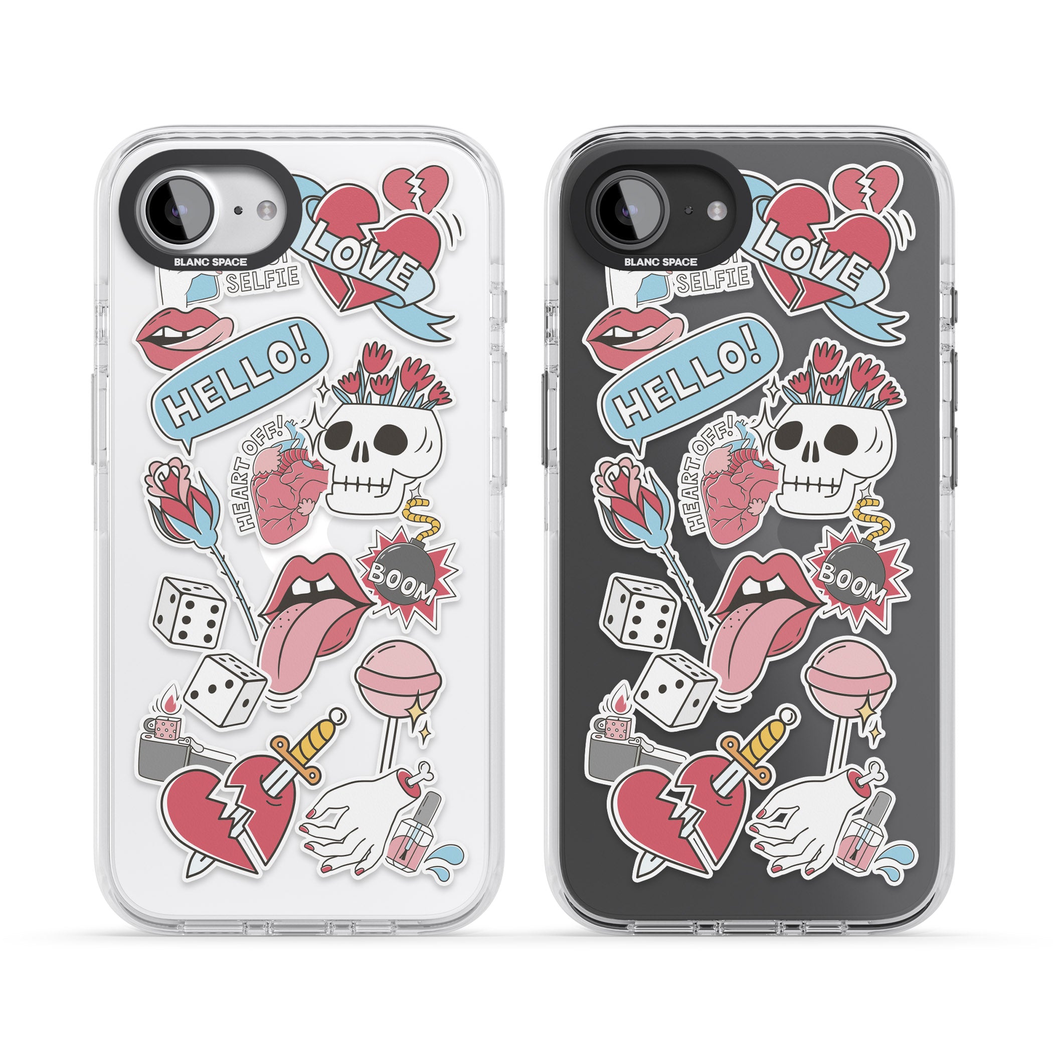 Skull & Flowers Stickers