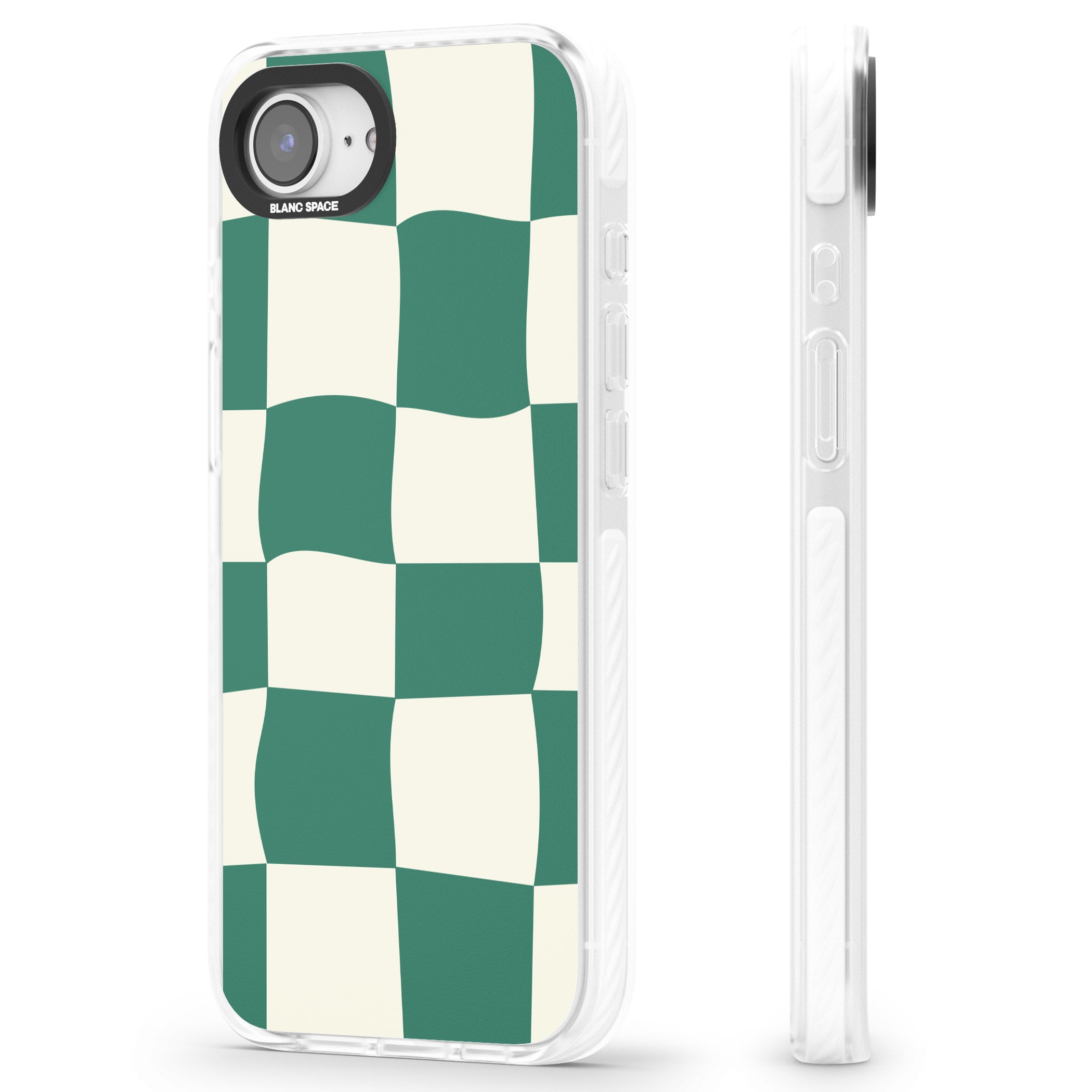 Green & Cream Wavy Check