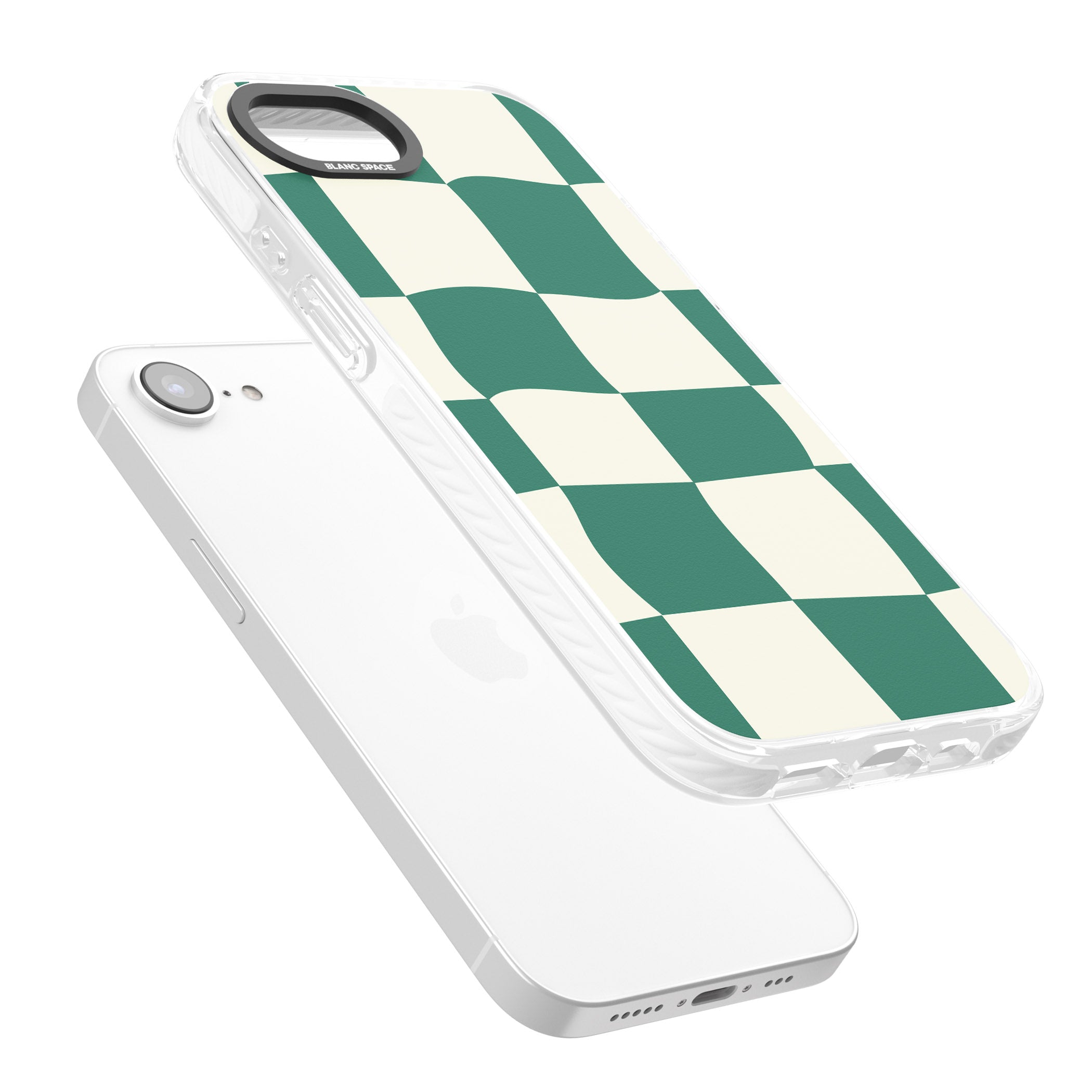 Green & Cream Wavy Check