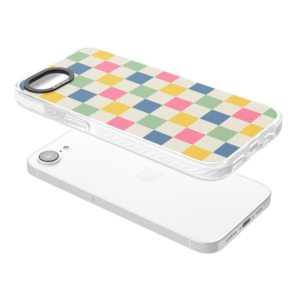Sugar Cubes iPhone 16e / iPhone 17e Impact Clear Phone Case angled