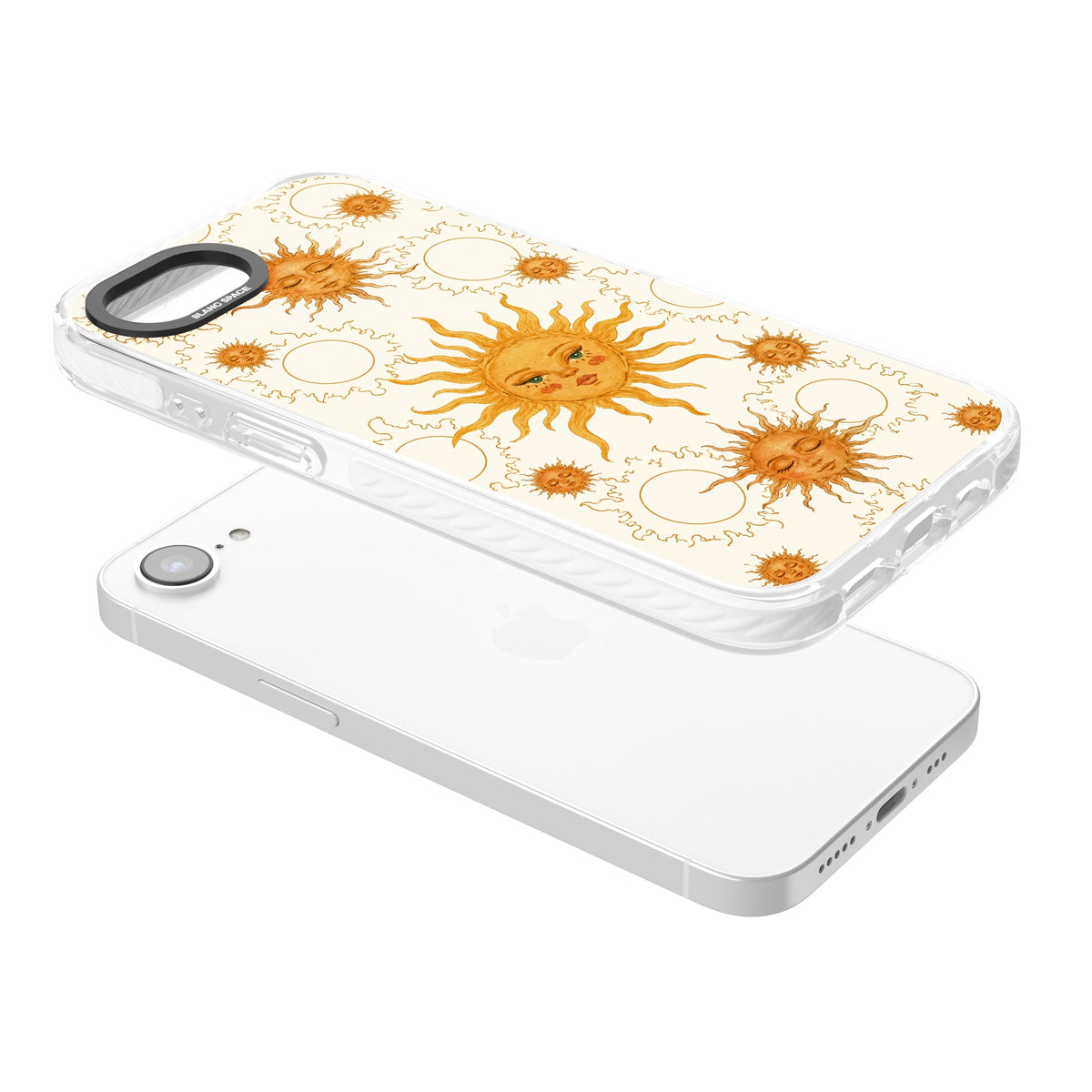Solstice Muse iPhone 16e / iPhone 17e Impact Clear Phone Case angled