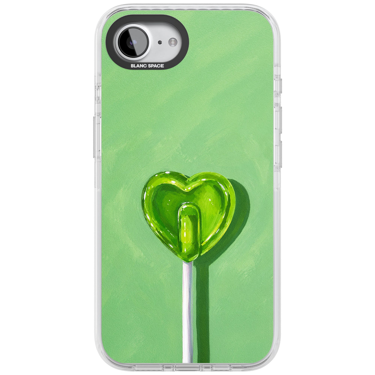 Green Lollipop iPhone 16e / iPhone 17e Impact Clear Phone Case front