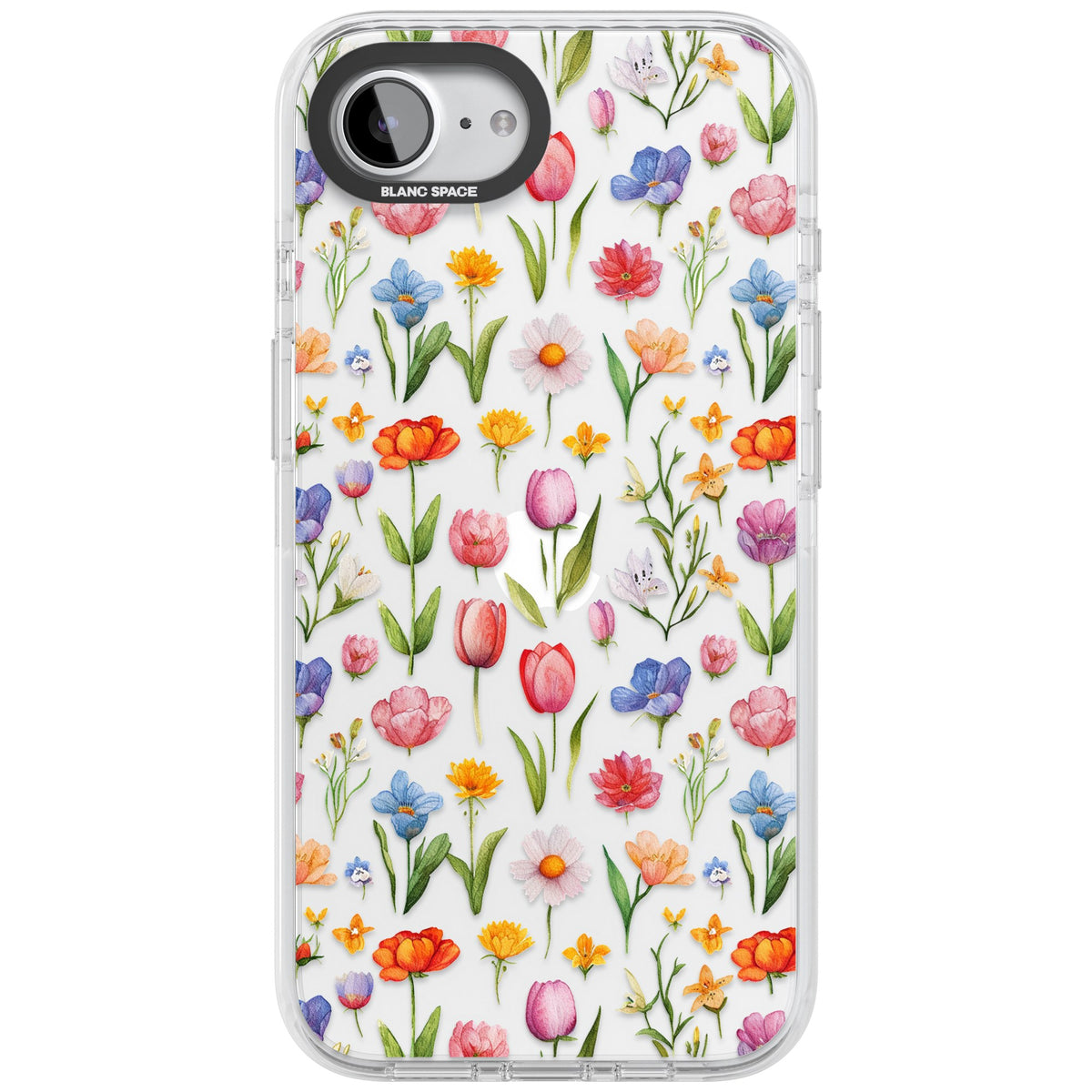 Small Flower Mix iPhone 16e / iPhone 17e Impact Clear Phone Case front