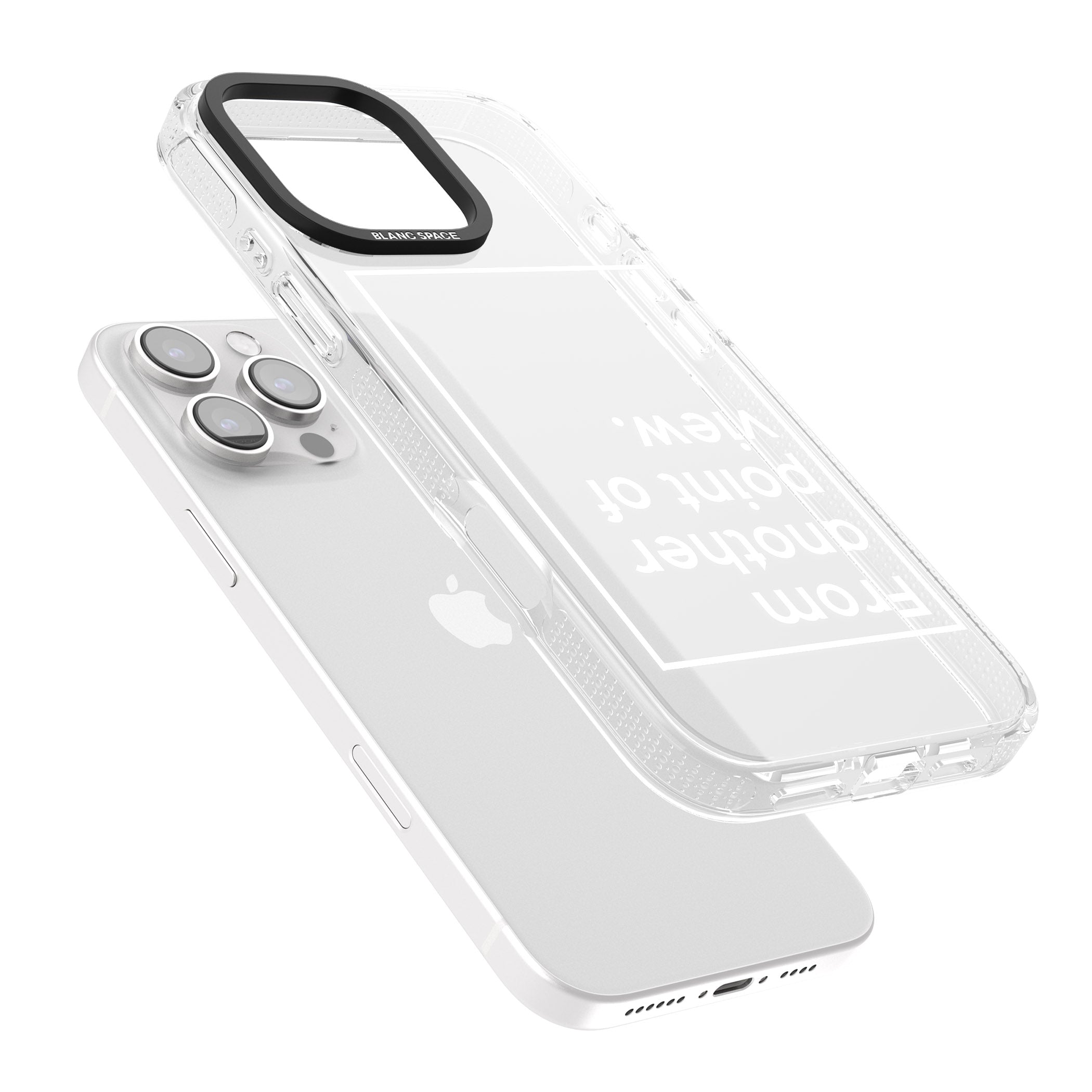 Another Point of View (White) iPhone 16 Pro Max / 16 Pro Clear Case Impact Air - Blanc Space