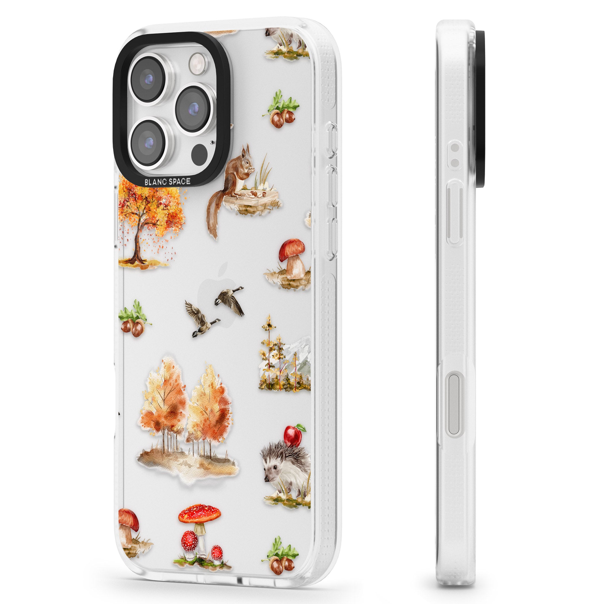 Fall Forest Friends iPhone 16 Pro Max / 16 Pro Clear Case Impact Air - Blanc Space