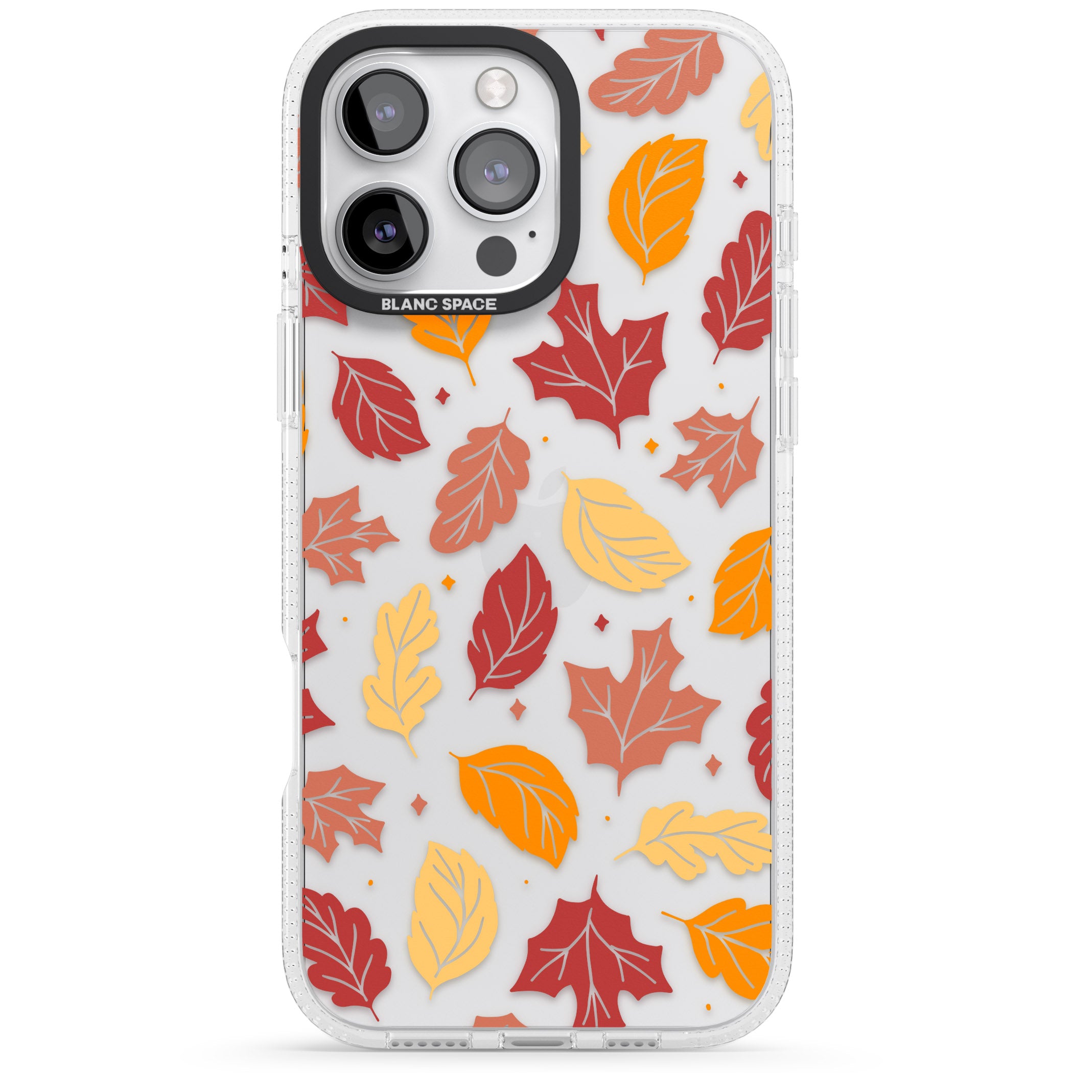 Autumn Leaves iPhone 16 Pro Max / 16 Pro Clear Case Impact Air - Blanc Space