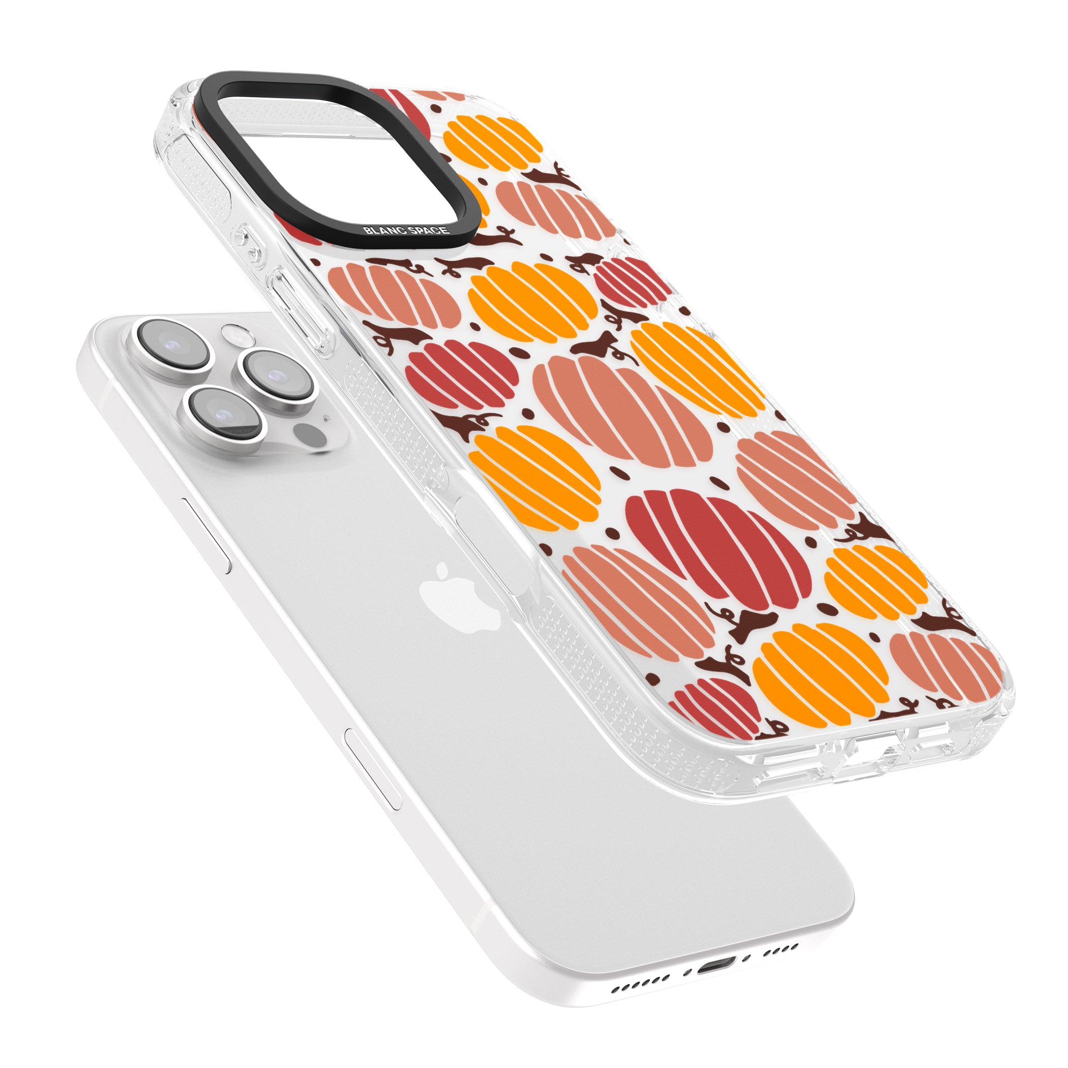 Autumn Pumpkin Patch iPhone 16 Pro Max / 16 Pro Clear Case Impact Air - Blanc Space