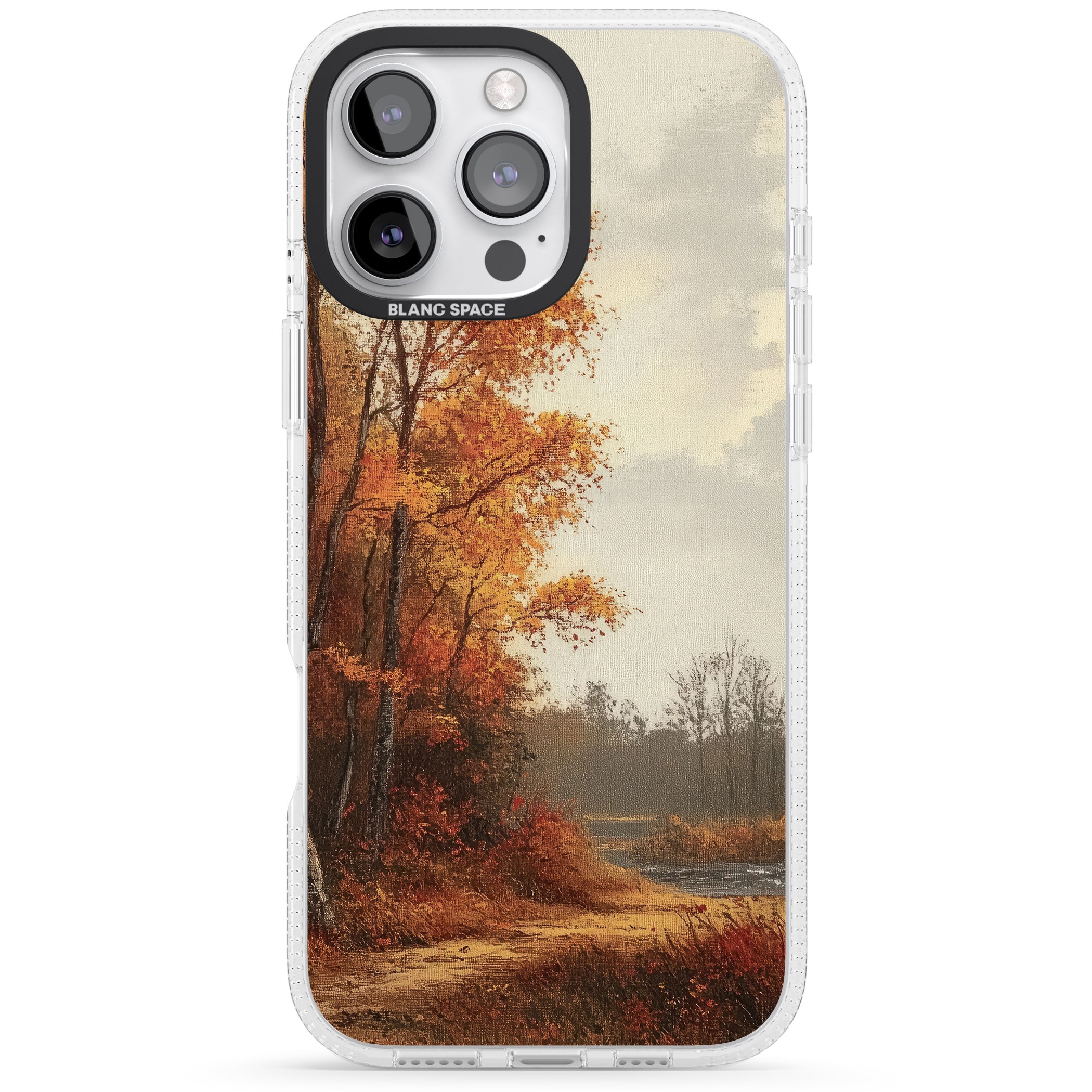 Vintage Autumn Oil Painting iPhone 16 Pro Max / 16 Pro Clear Case Impact Air - Blanc Space