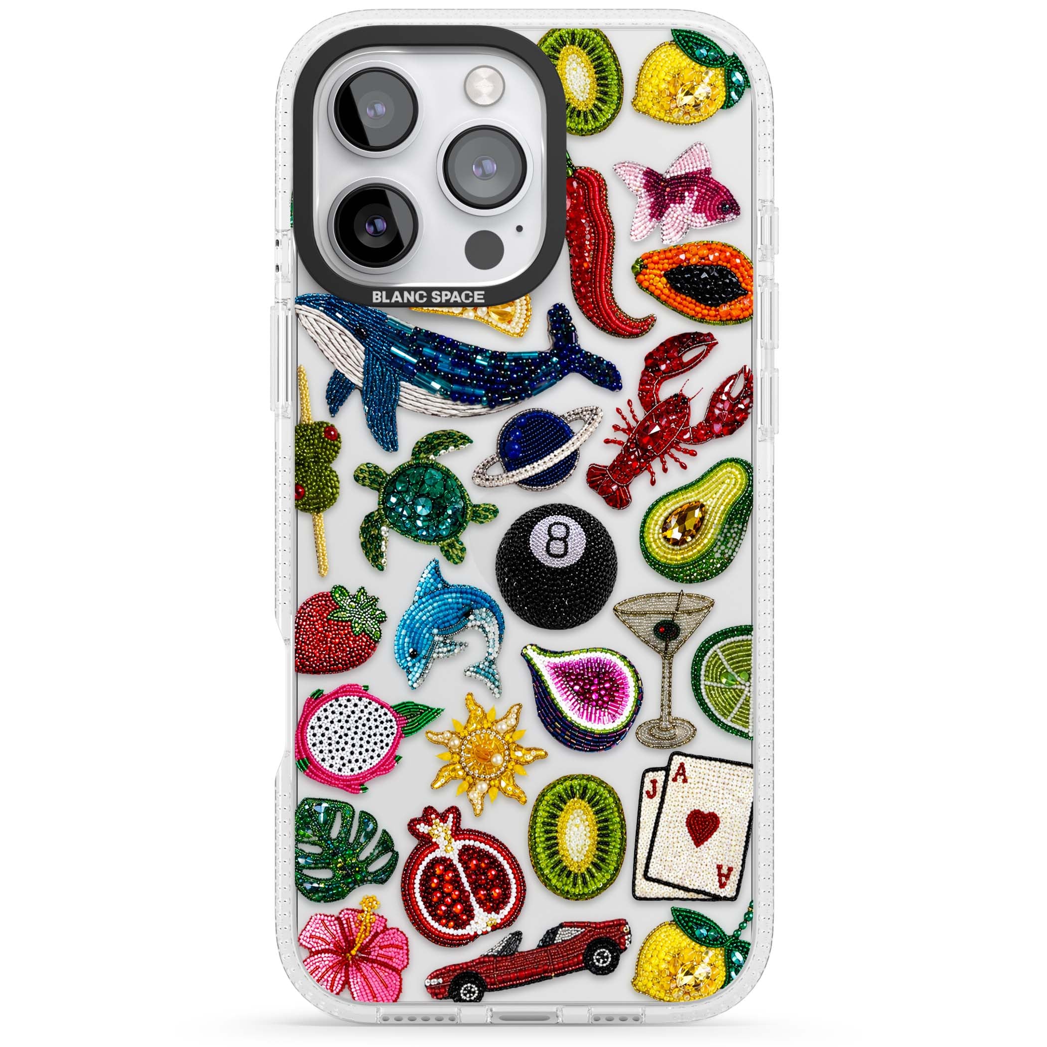 Beaded Mix cute iPhone case | Clear Case Impact Air case for iPhone 16 Pro, iPhone 16 Pro Max