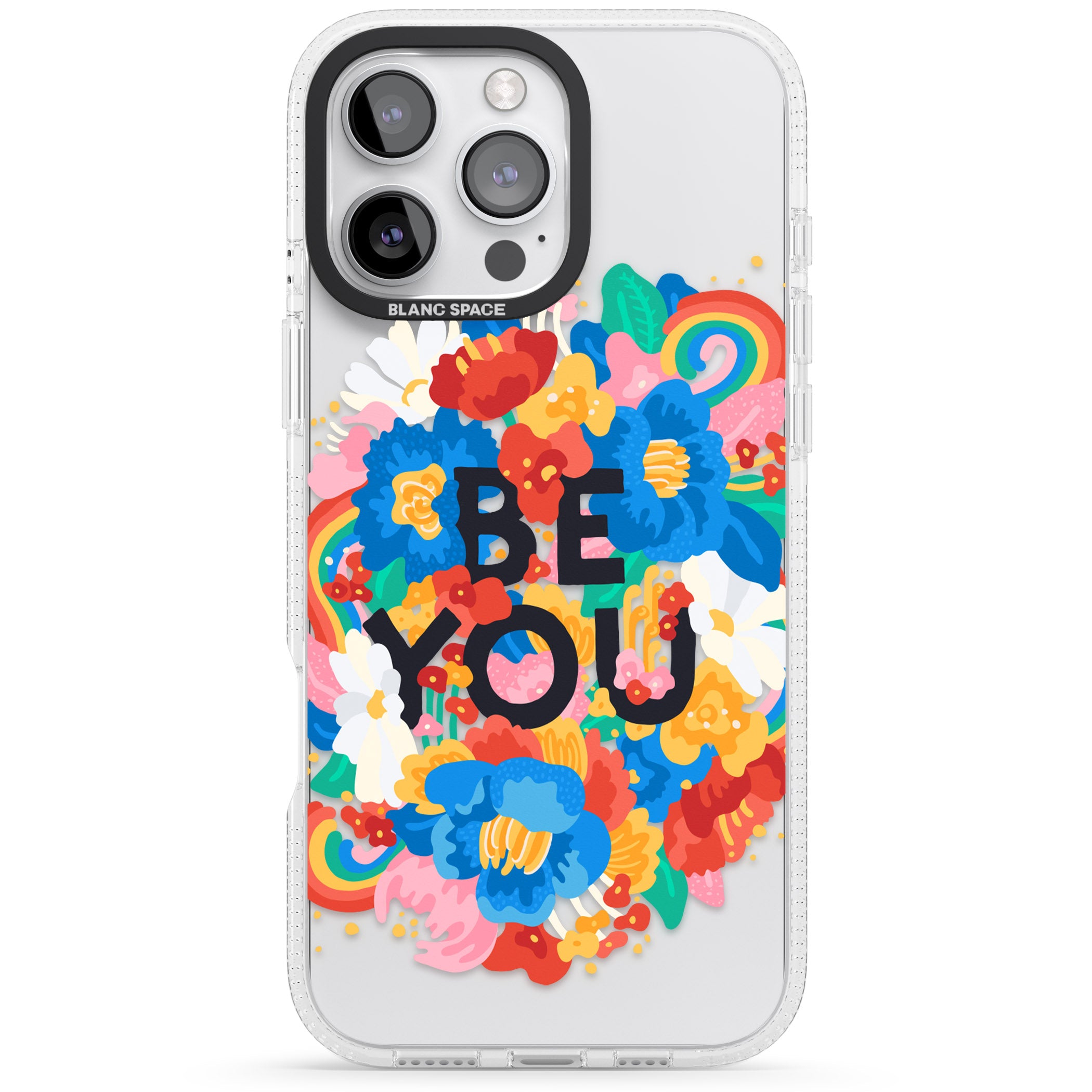 Be You iPhone 16 Pro Max / 16 Pro Clear Case Impact Air - Blanc Space