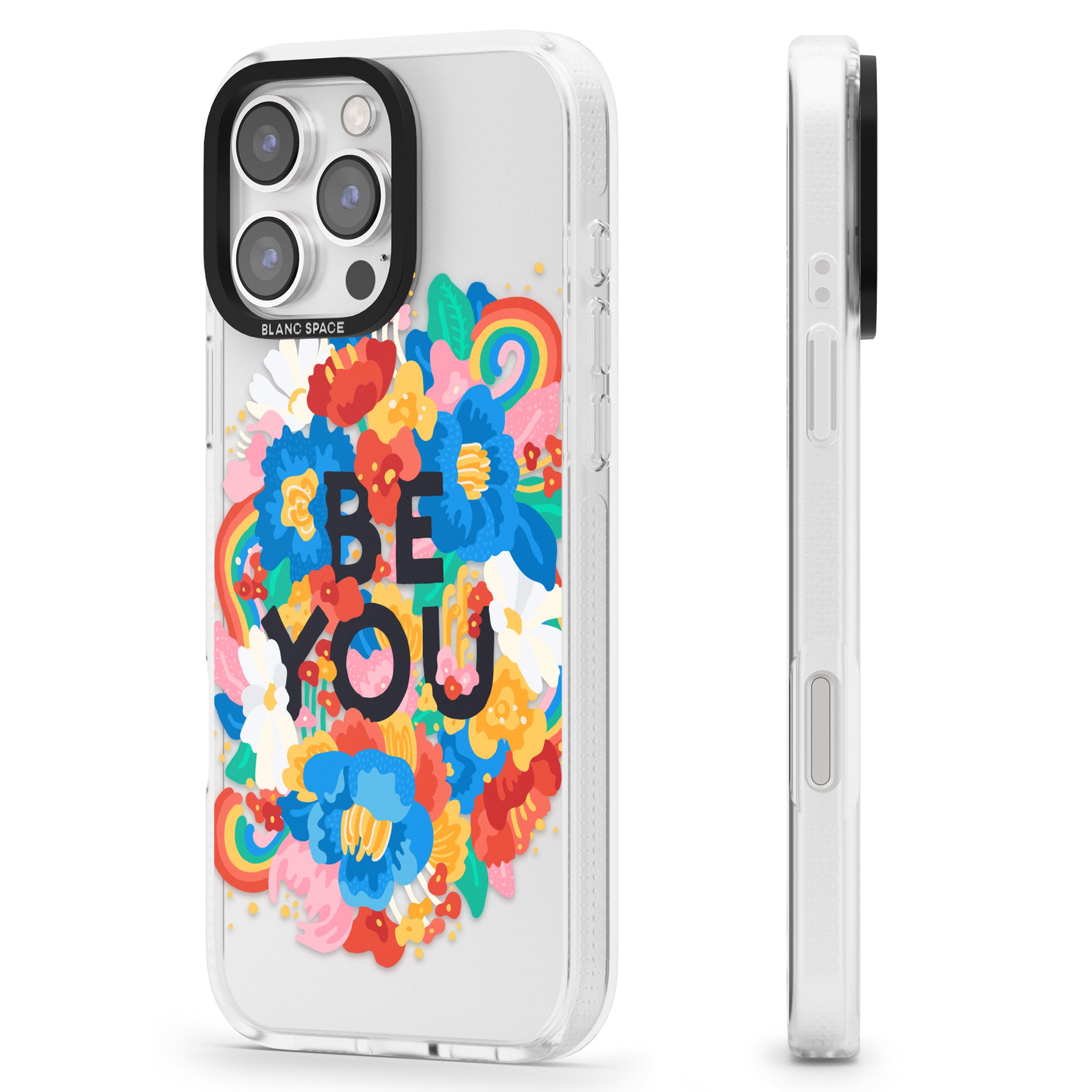 Be You iPhone 16 Pro Max / 16 Pro Clear Case Impact Air - Blanc Space
