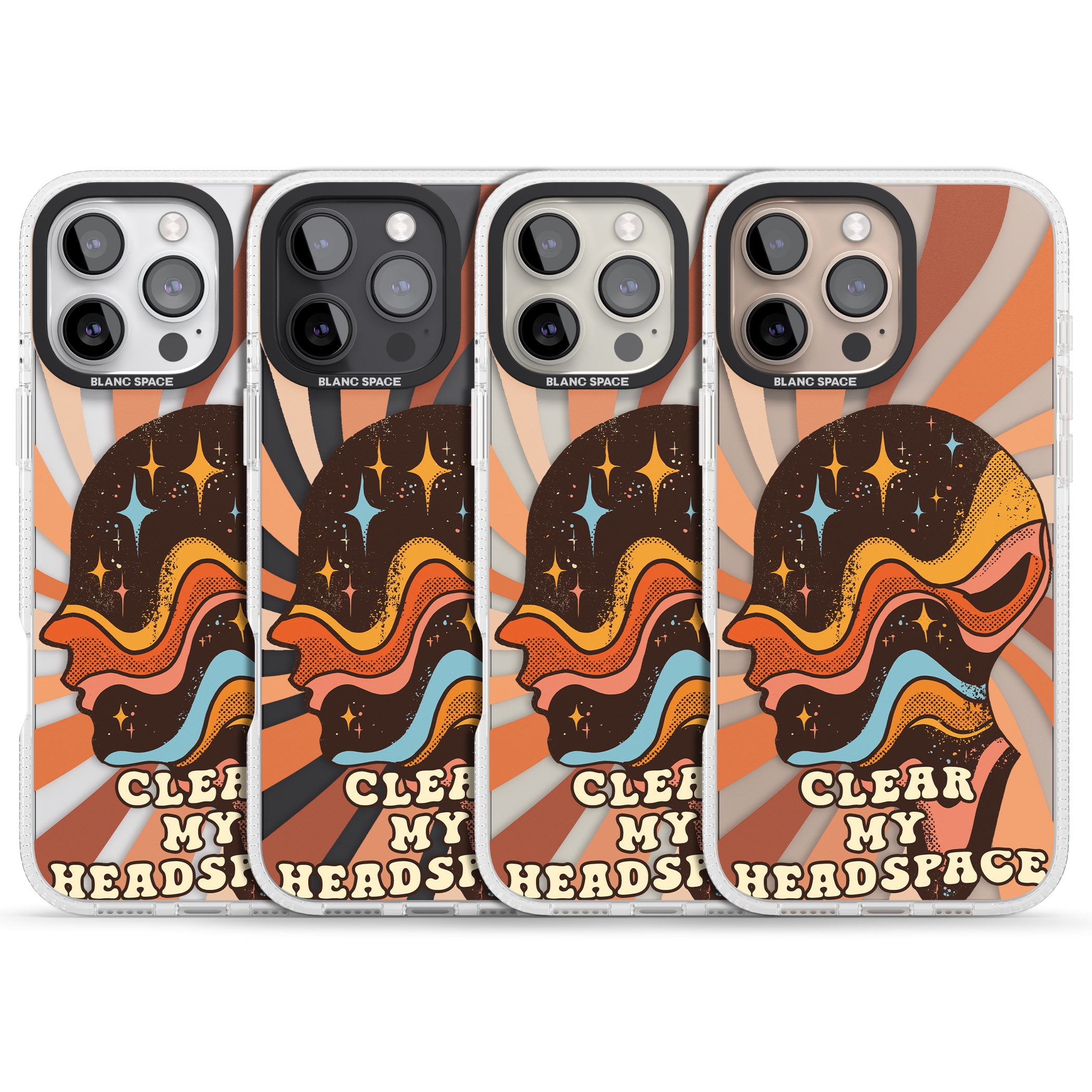 Clear My Headspace iPhone 16 Pro Max / 16 Pro Clear Case Impact Air - Blanc Space