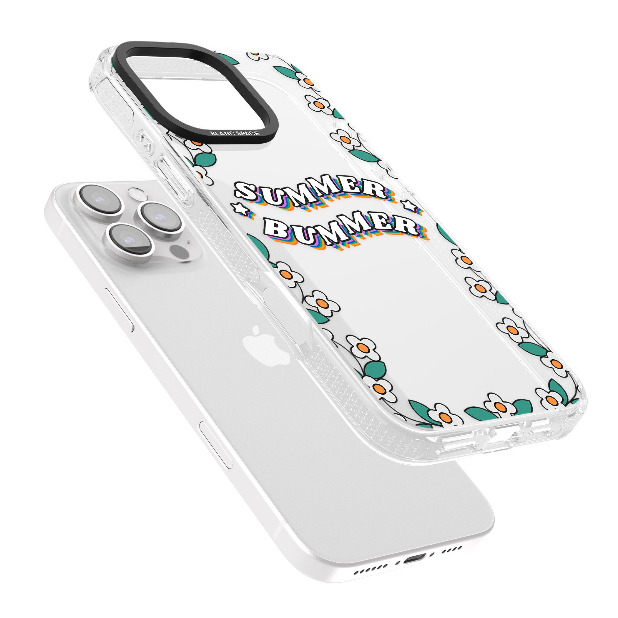 Summer Bummer iPhone 16 Pro Max / 16 Pro Clear Case Impact Air - Blanc Space