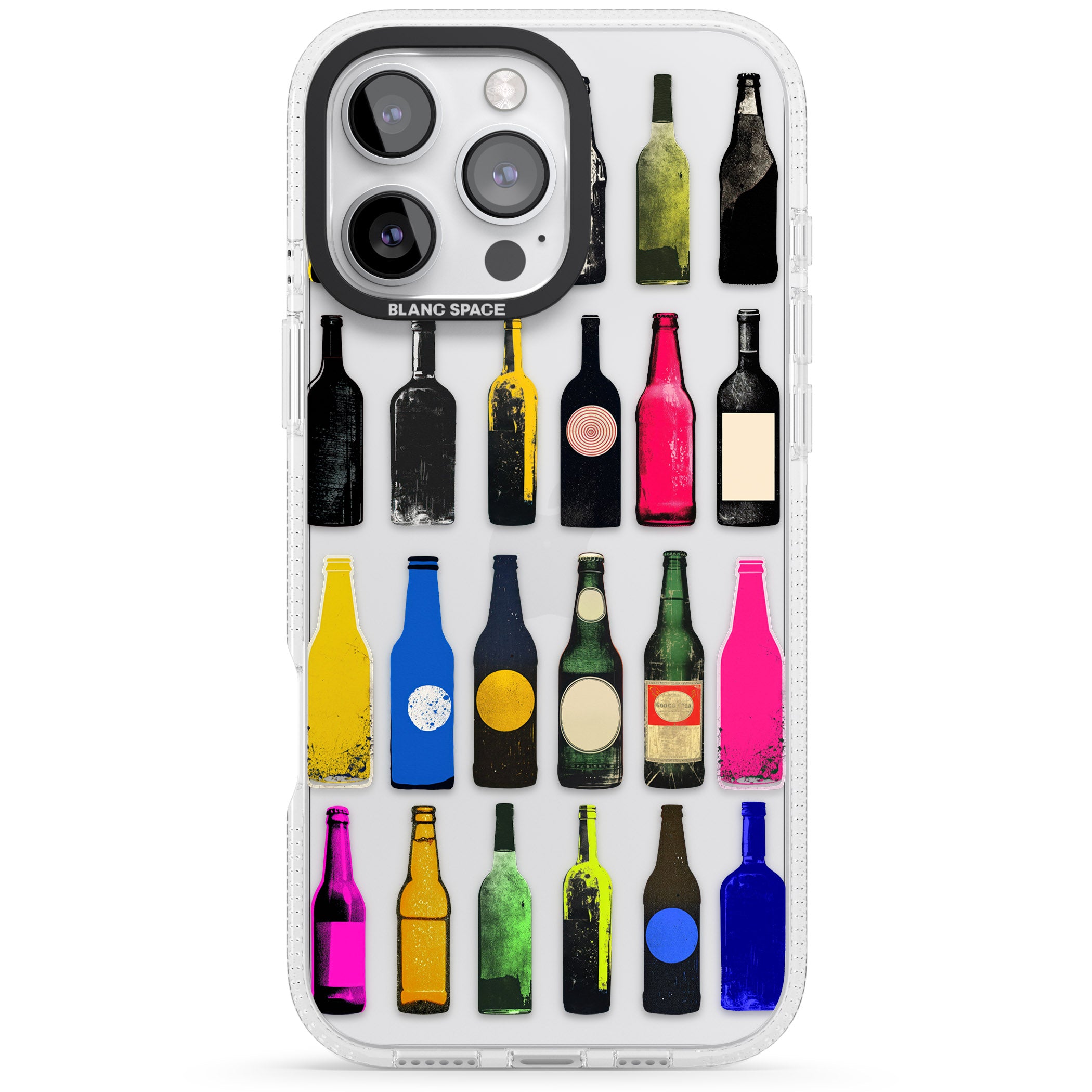 Glass Bottles iPhone 16 Pro Max / 16 Pro Clear Case Impact Air - Blanc Space