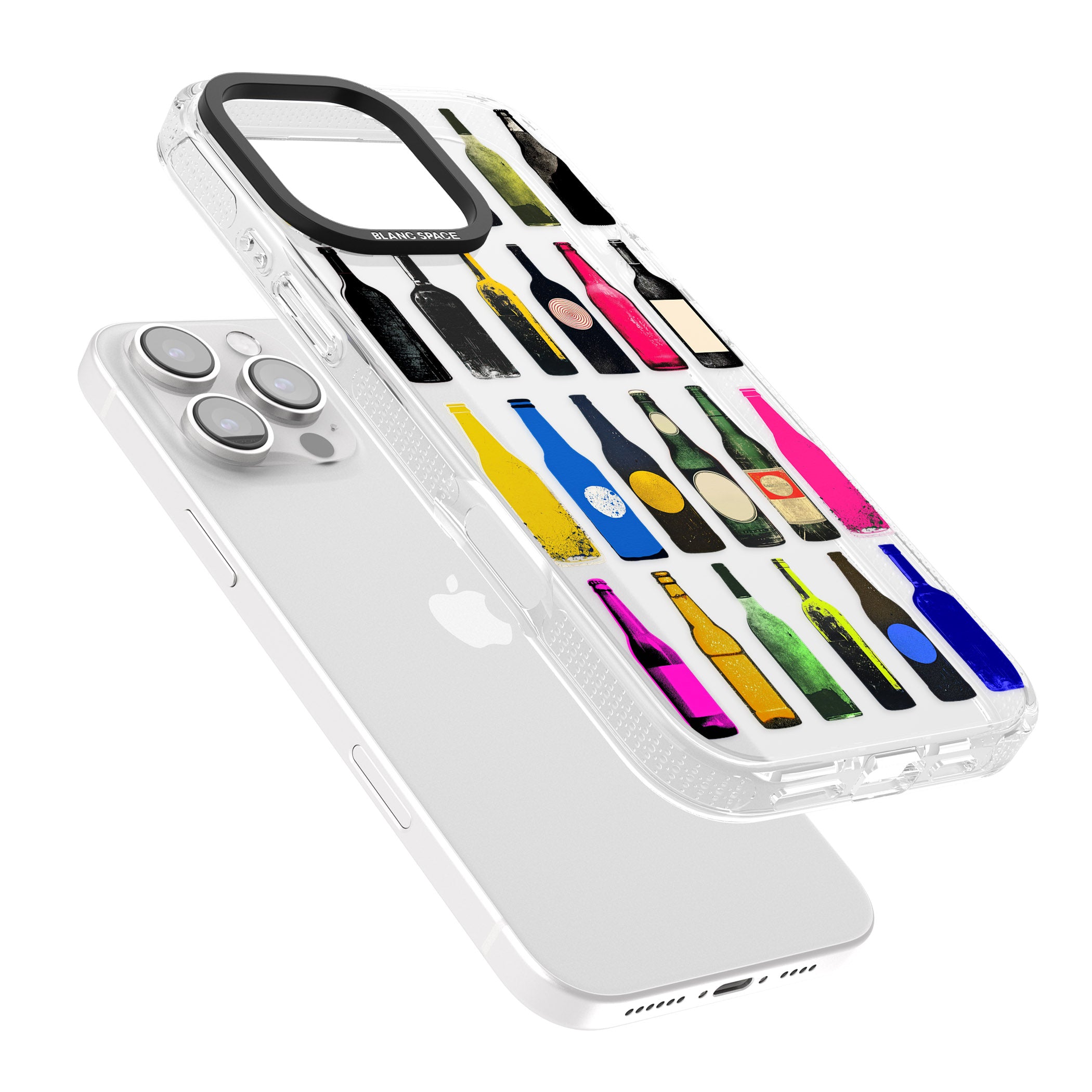 Glass Bottles iPhone 16 Pro Max / 16 Pro Clear Case Impact Air - Blanc Space