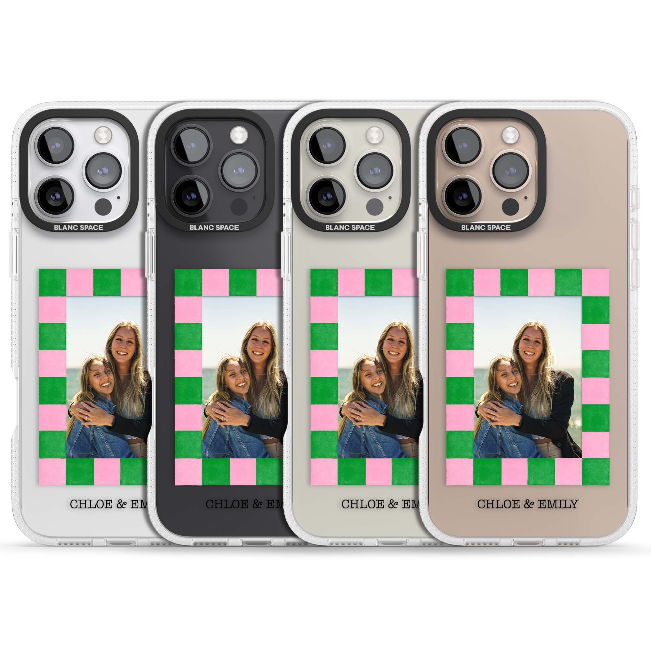 Riviera Check Photo cute iPhone case | Clear Case Impact Air case for iPhone 16 Pro, iPhone 16 Pro Max