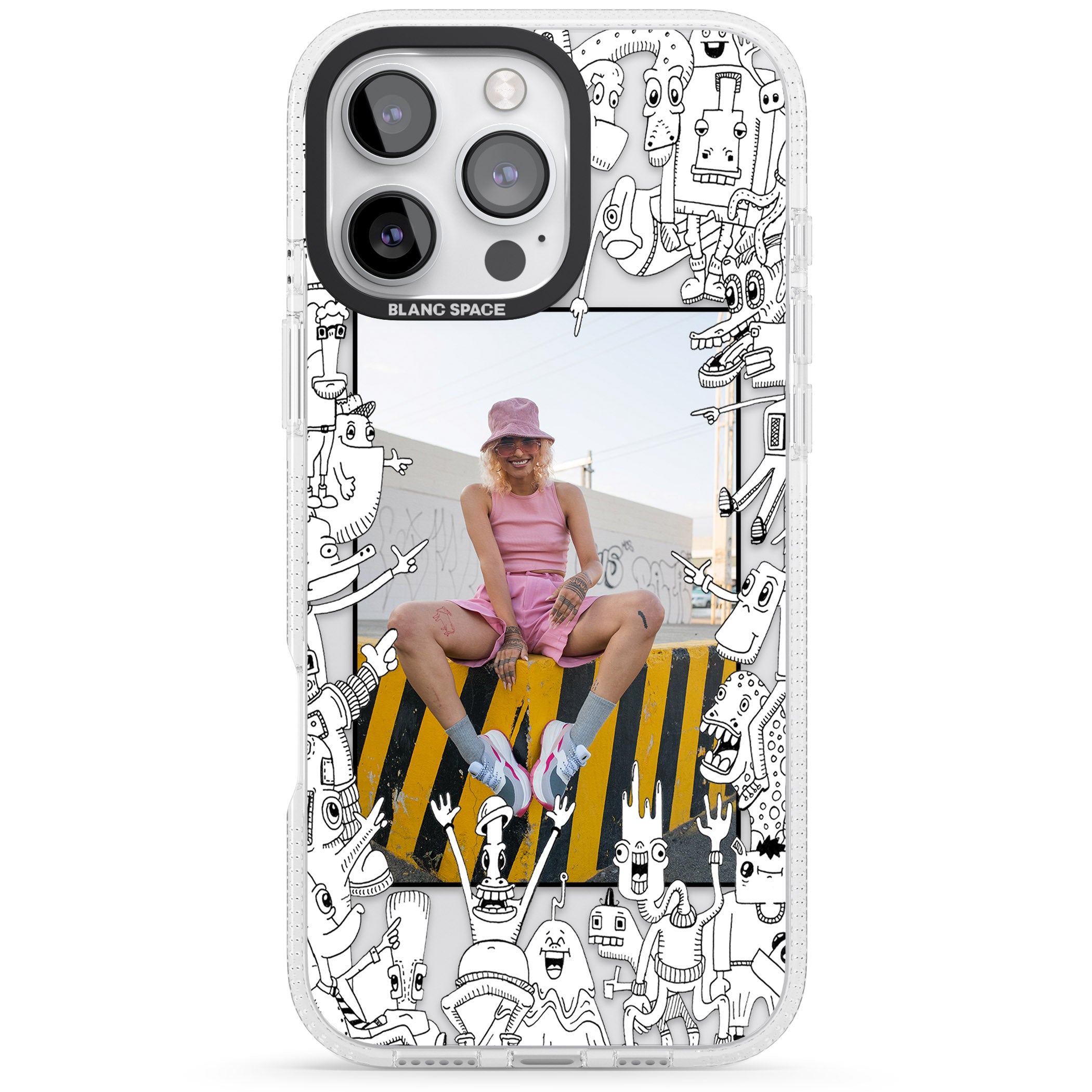 Personalised Look At This Photo Case iPhone 16 Pro Max / 16 Pro Clear Case Impact Air - Blanc Space