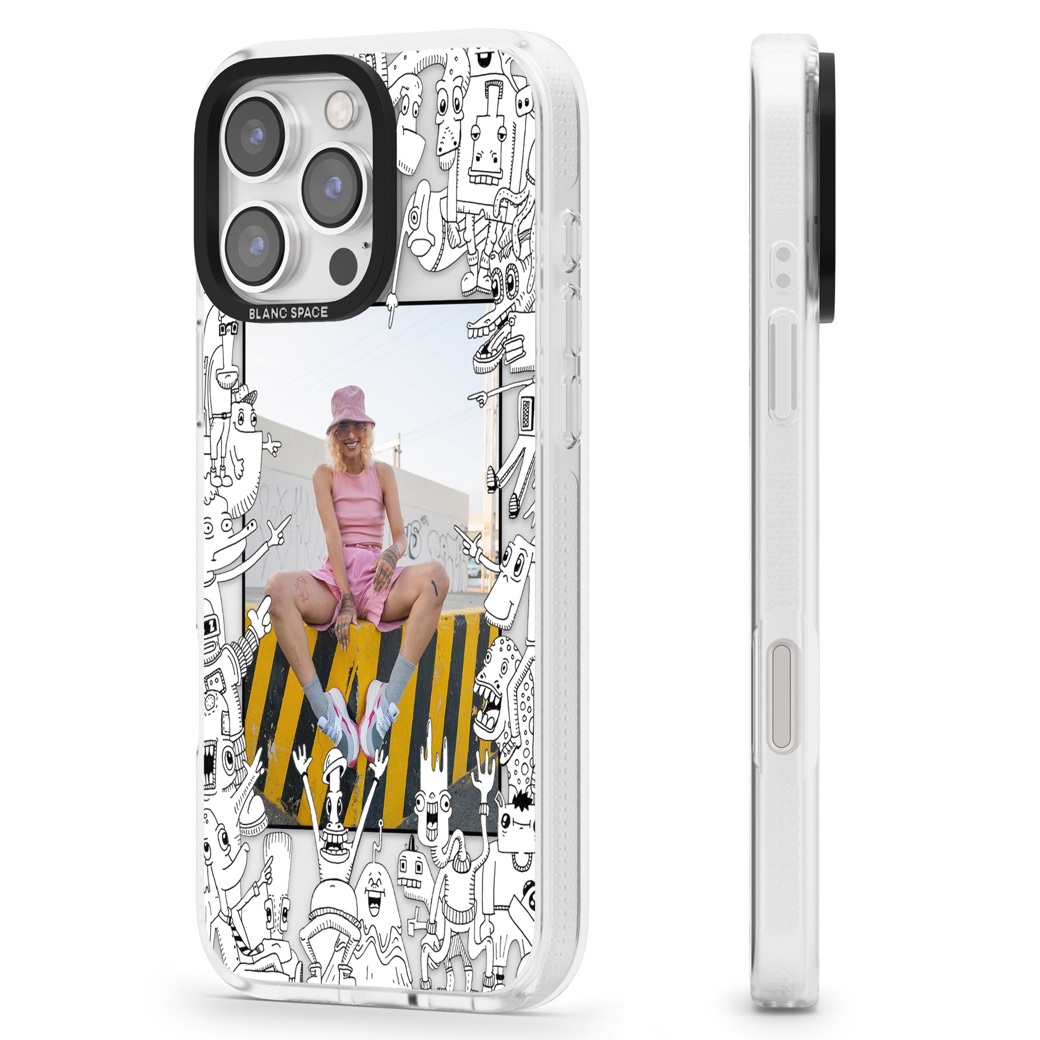 Personalised Look At This Photo Case iPhone 16 Pro Max / 16 Pro Clear Case Impact Air - Blanc Space