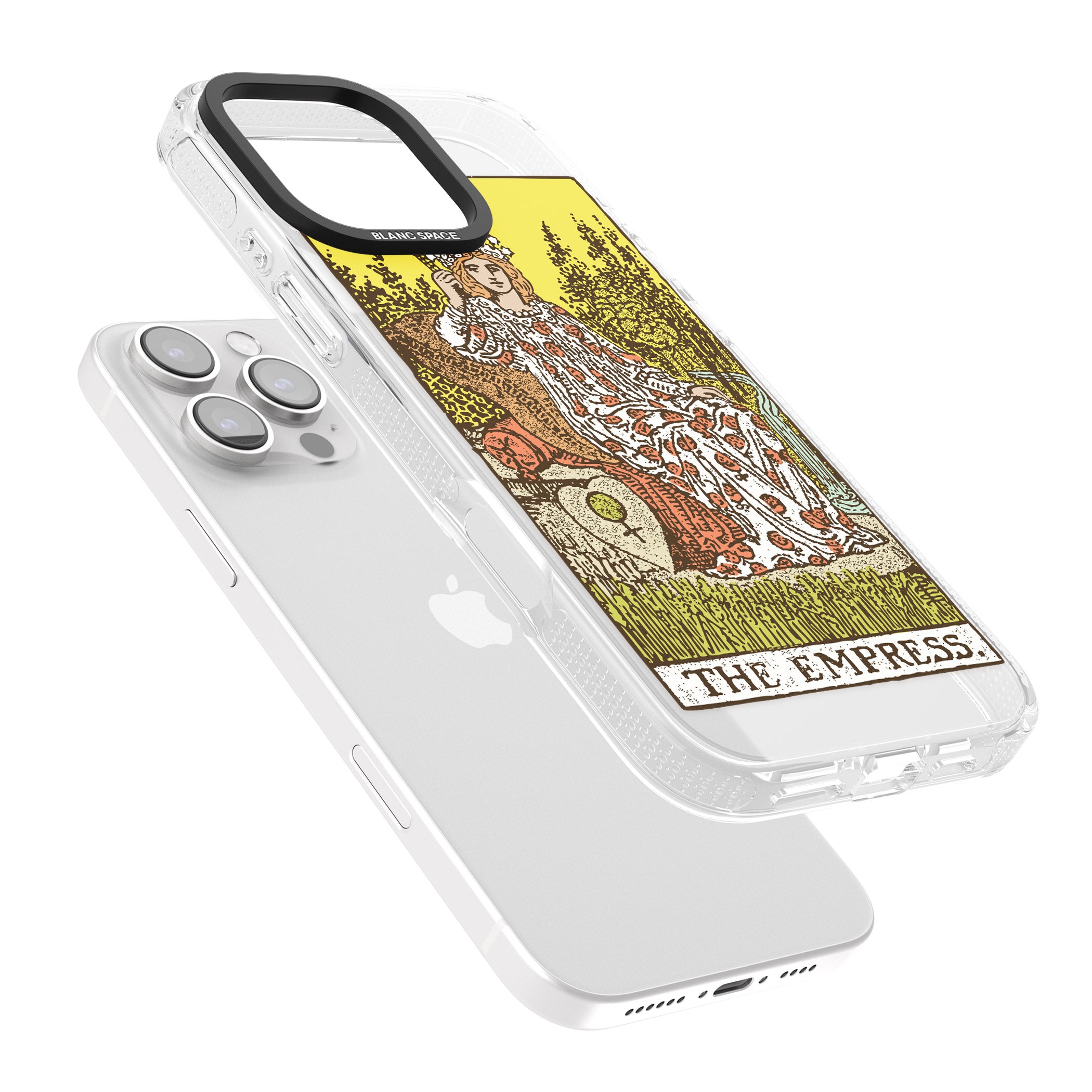 Personalised The Empress Tarot Card - Colour iPhone 16 Pro Max / 16 Pro Clear Case Impact Air - Blanc Space