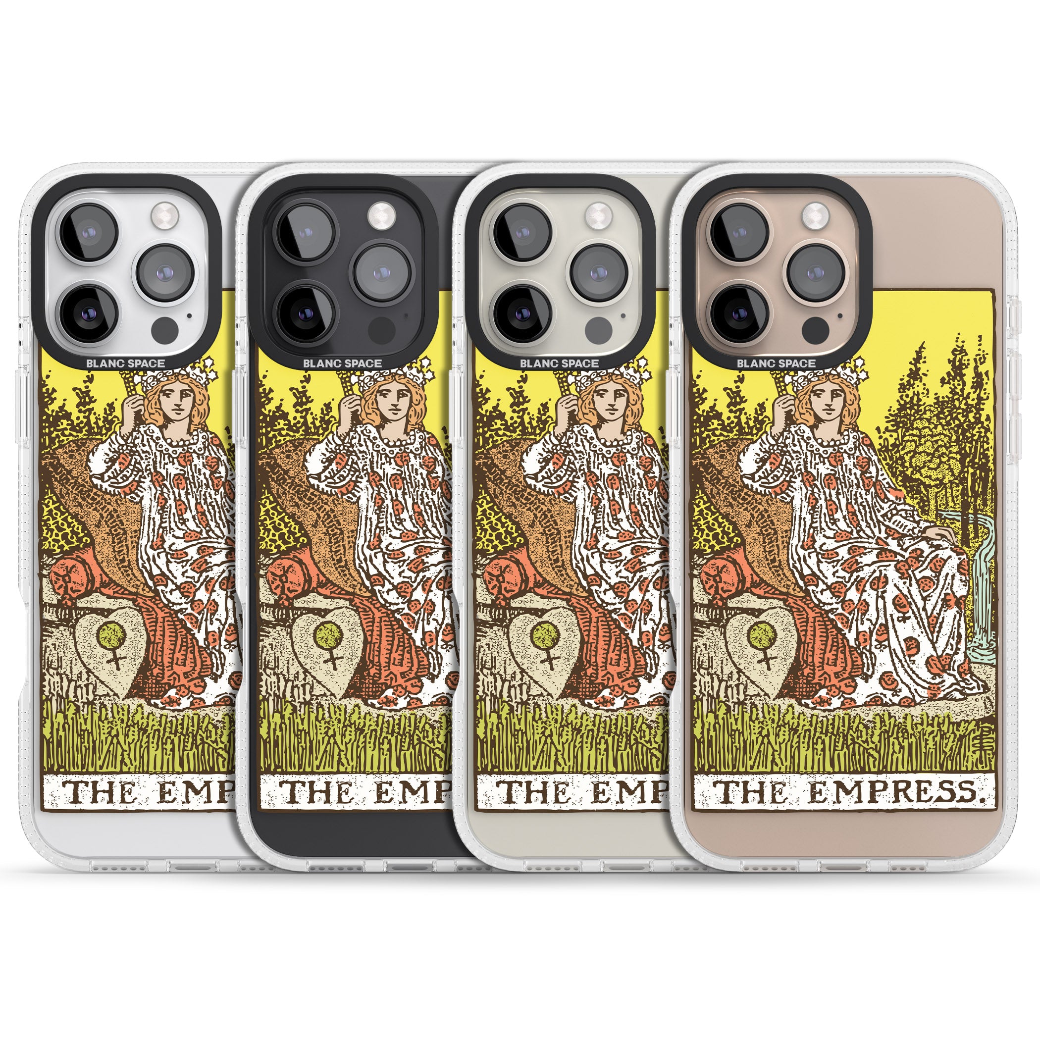 Personalised The Empress Tarot Card - Colour iPhone 16 Pro Max / 16 Pro Clear Case Impact Air - Blanc Space