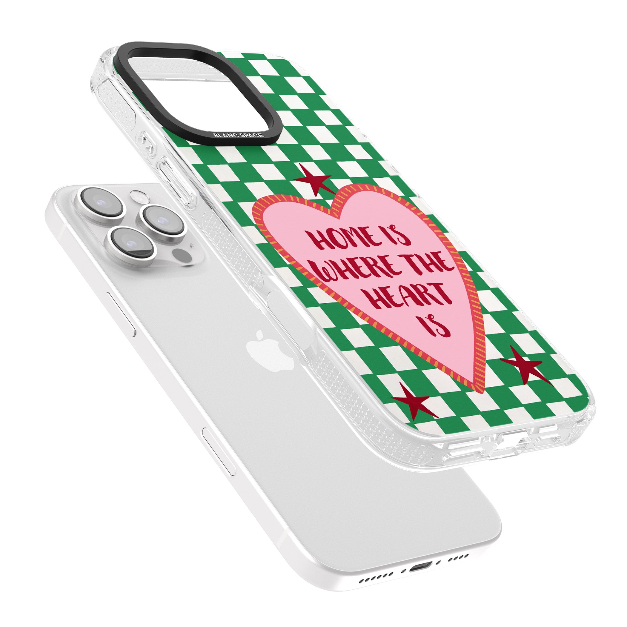 Home Is Where The Heart Is iPhone 16 Pro Max / 16 Pro Clear Case Impact Air - Blanc Space