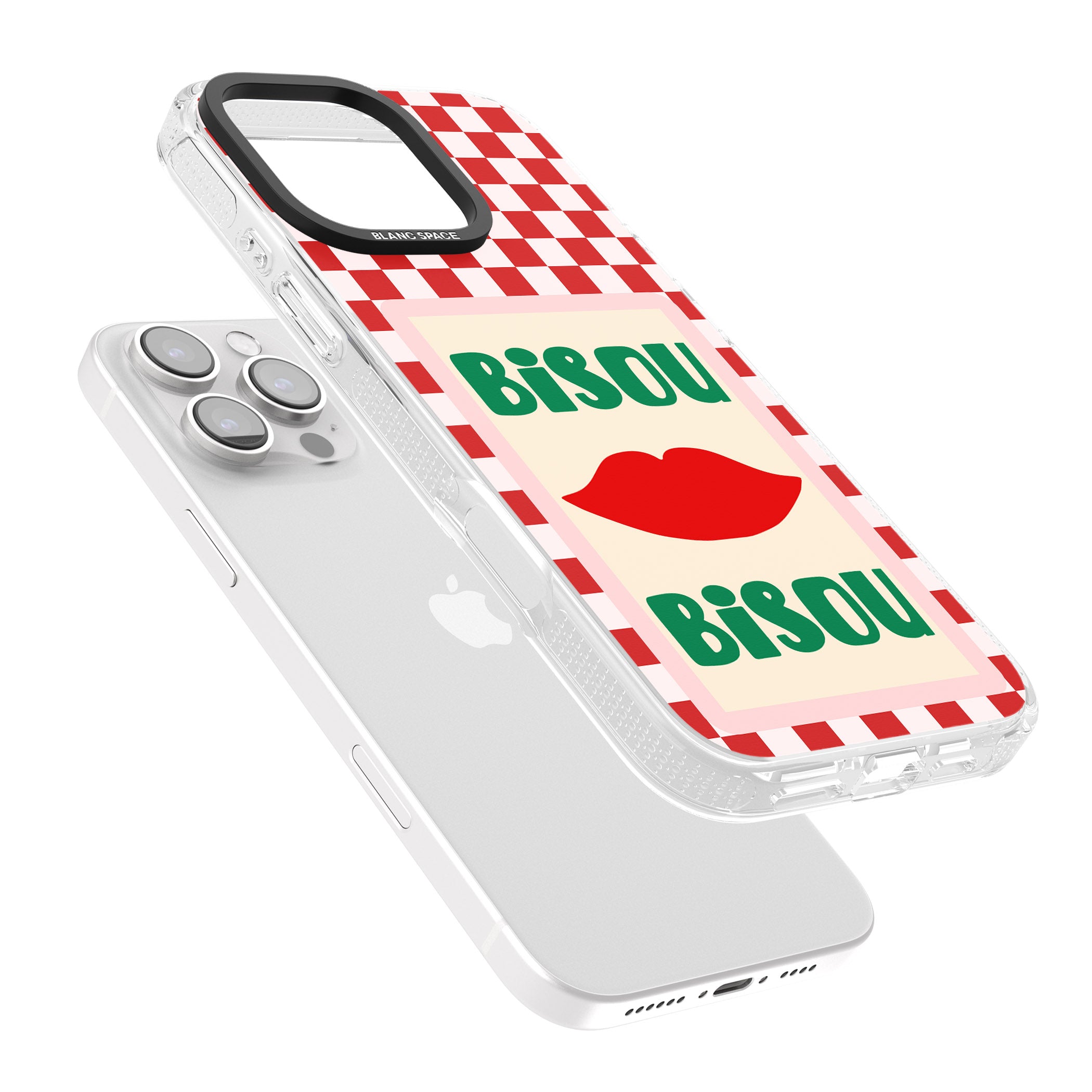 Bisou iPhone 16 Pro Max / 16 Pro Clear Case Impact Air - Blanc Space