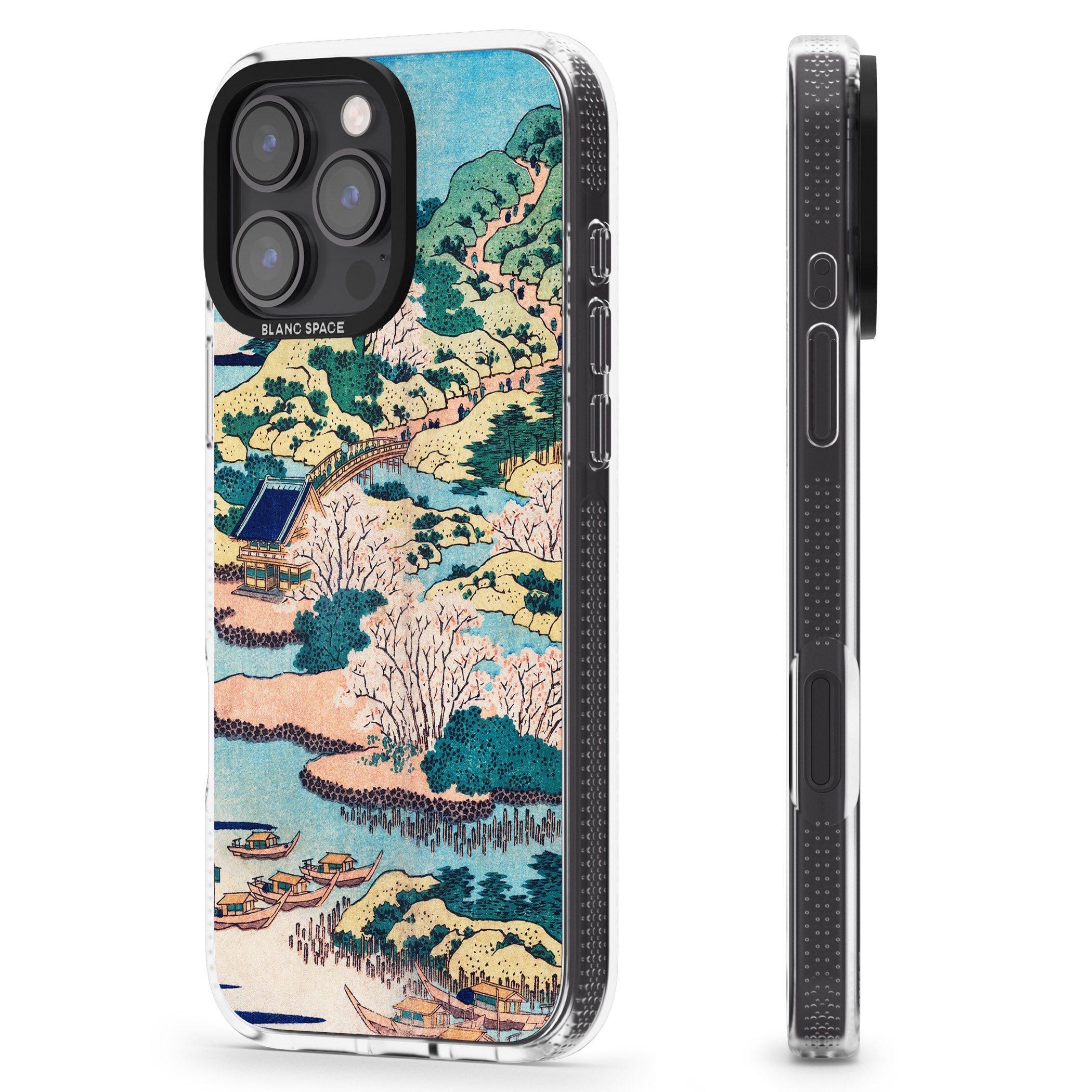 Coastal Community by Katsushika Hokusai iPhone 16 Pro Max / 16 Pro Clear Case Impact Air - Blanc Space