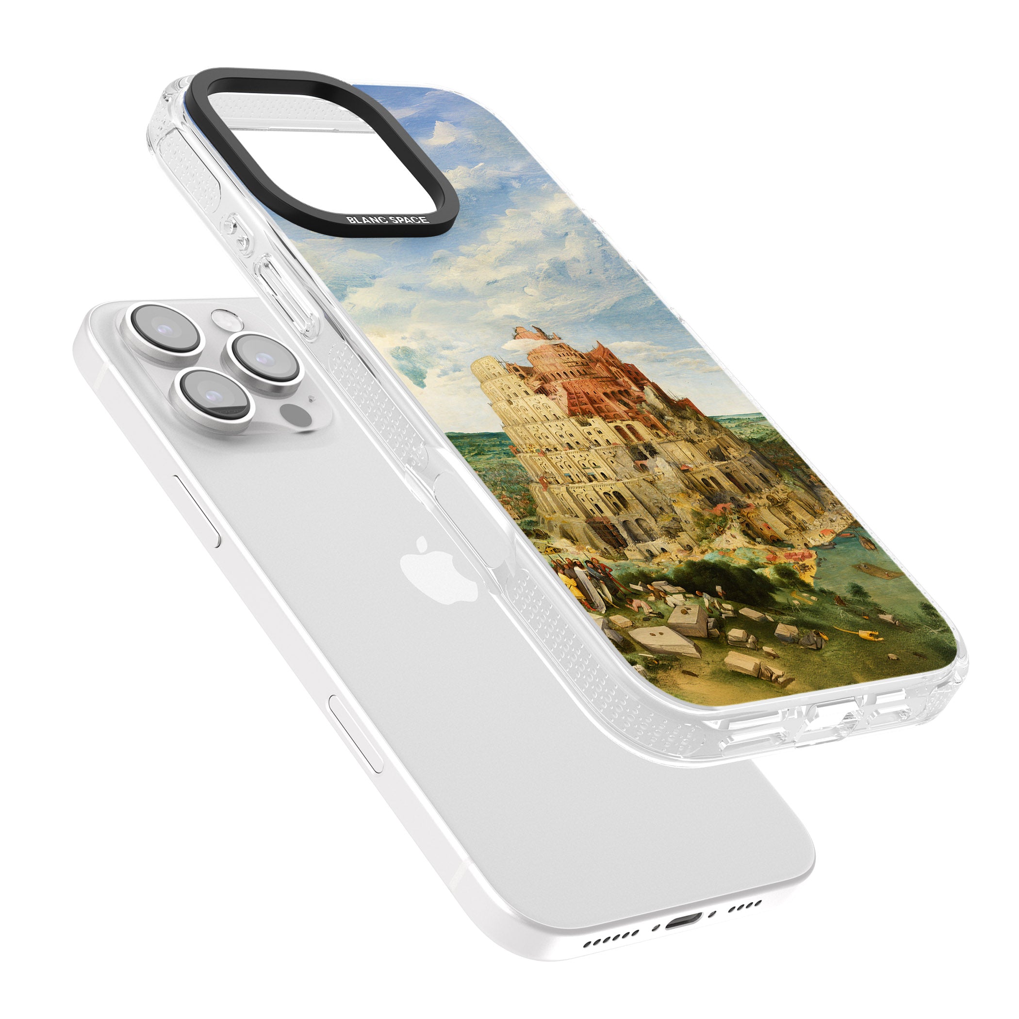Tower of Babel iPhone 16 Pro Max / 16 Pro Clear Case Impact Air - Blanc Space