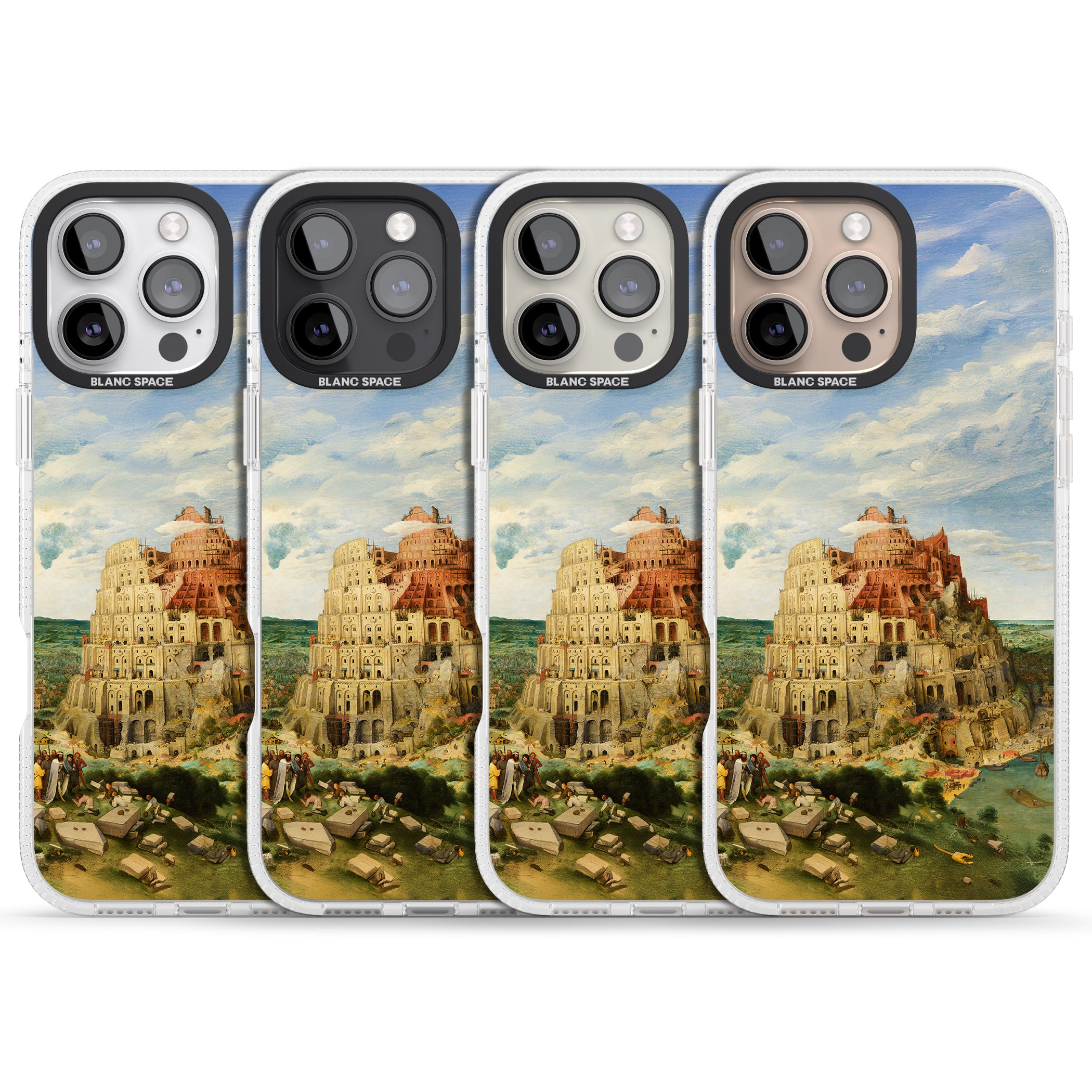 Tower of Babel iPhone 16 Pro Max / 16 Pro Clear Case Impact Air - Blanc Space