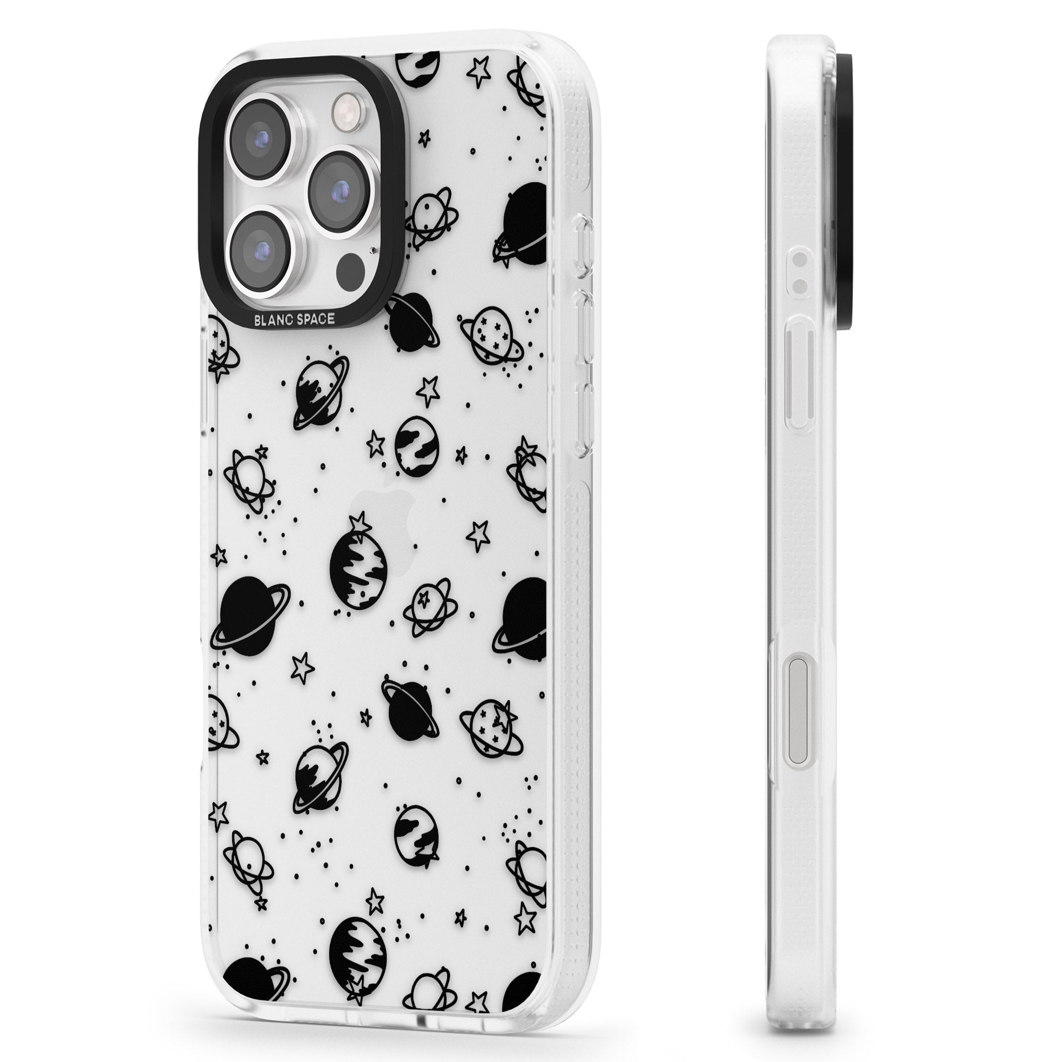 Planets iPhone 16 Pro Max / 16 Pro Clear Case Impact Air - Blanc Space