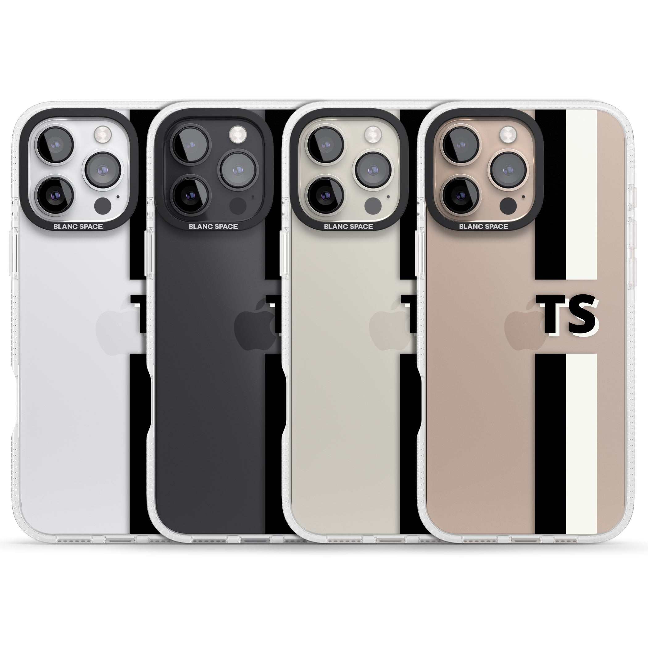 Personalised Clear Text 6A iPhone 16 Pro Max / 16 Pro Clear Case Impact Air - Blanc Space