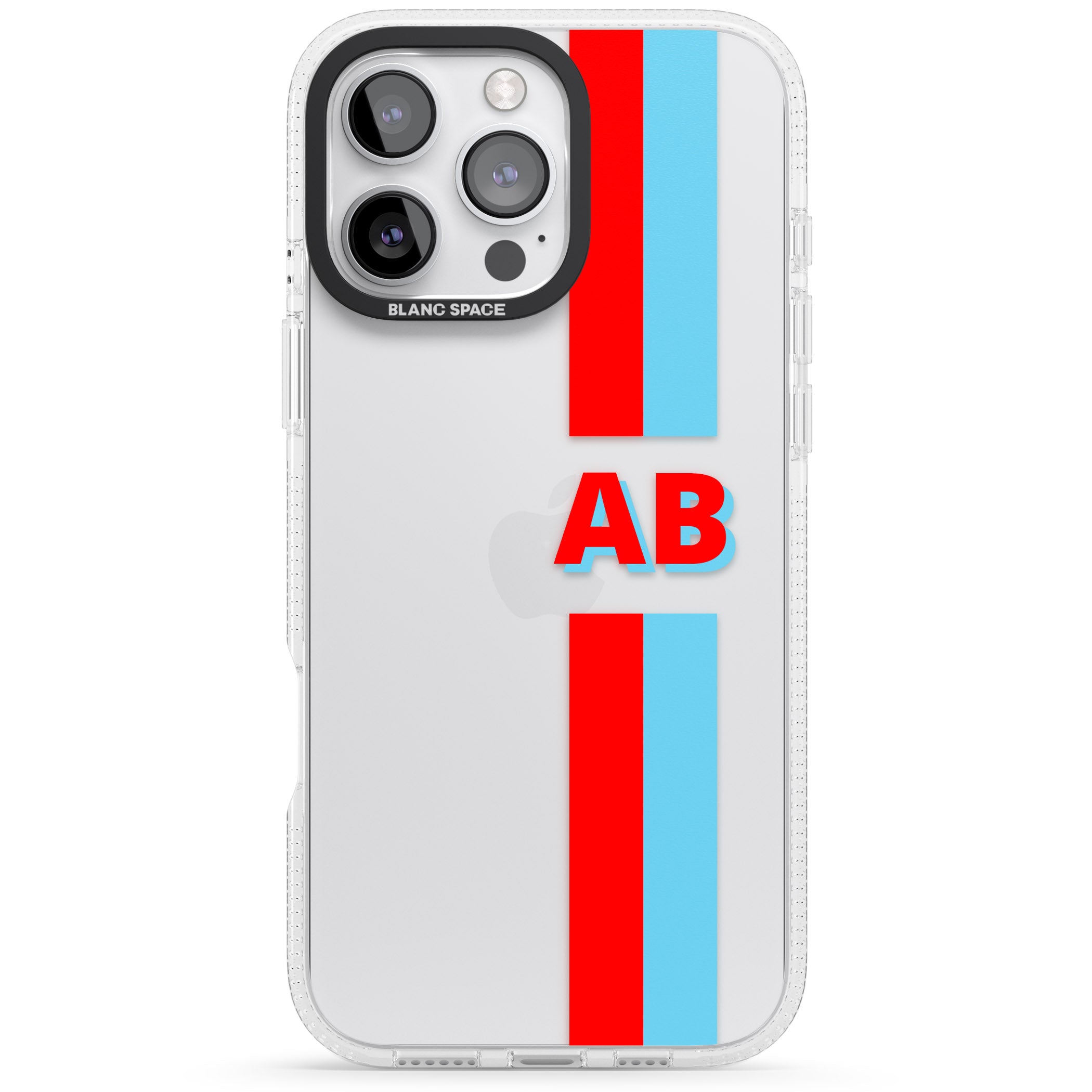 Personalised Clear Text 6B iPhone 16 Pro Max / 16 Pro Clear Case Impact Air - Blanc Space