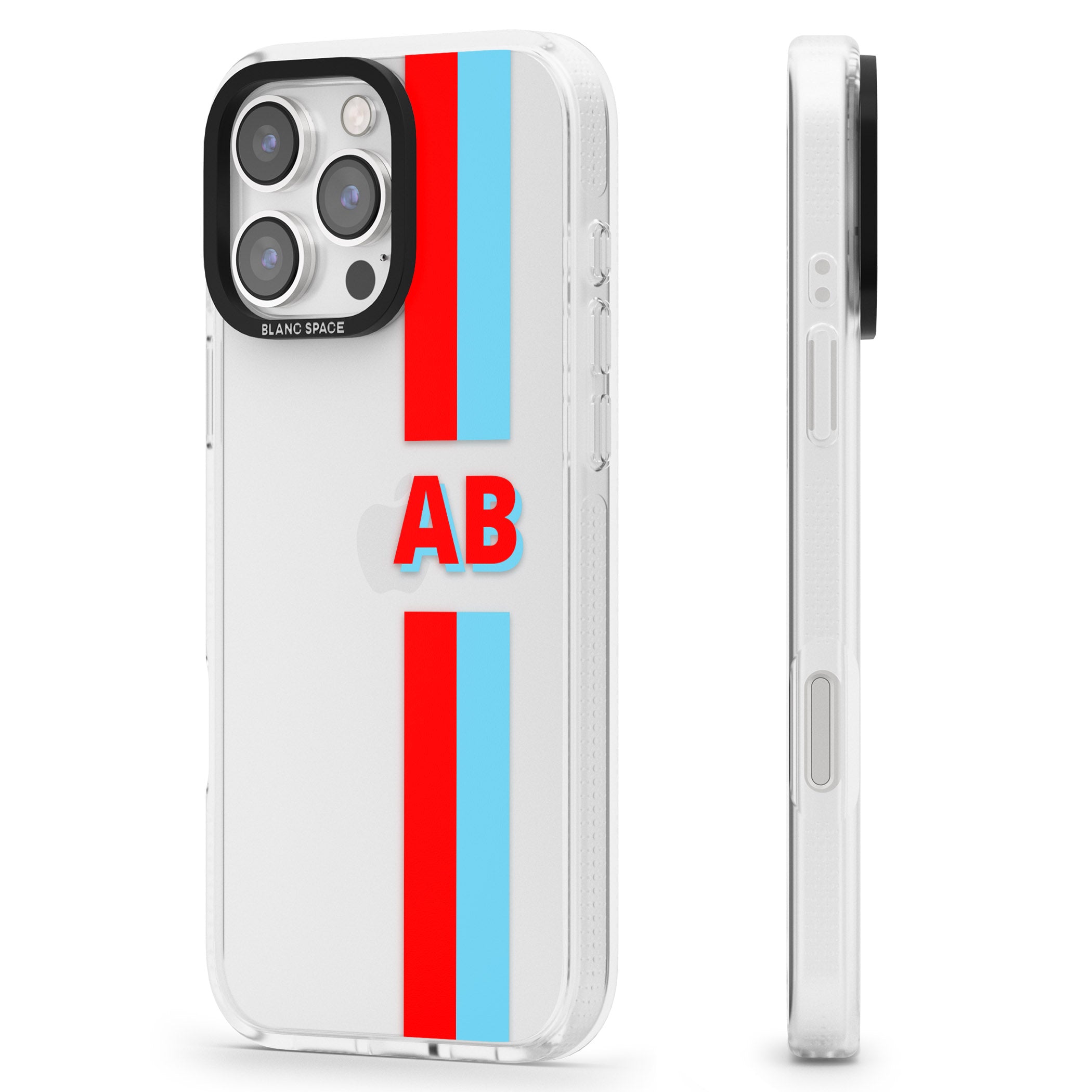 Personalised Clear Text 6B iPhone 16 Pro Max / 16 Pro Clear Case Impact Air - Blanc Space