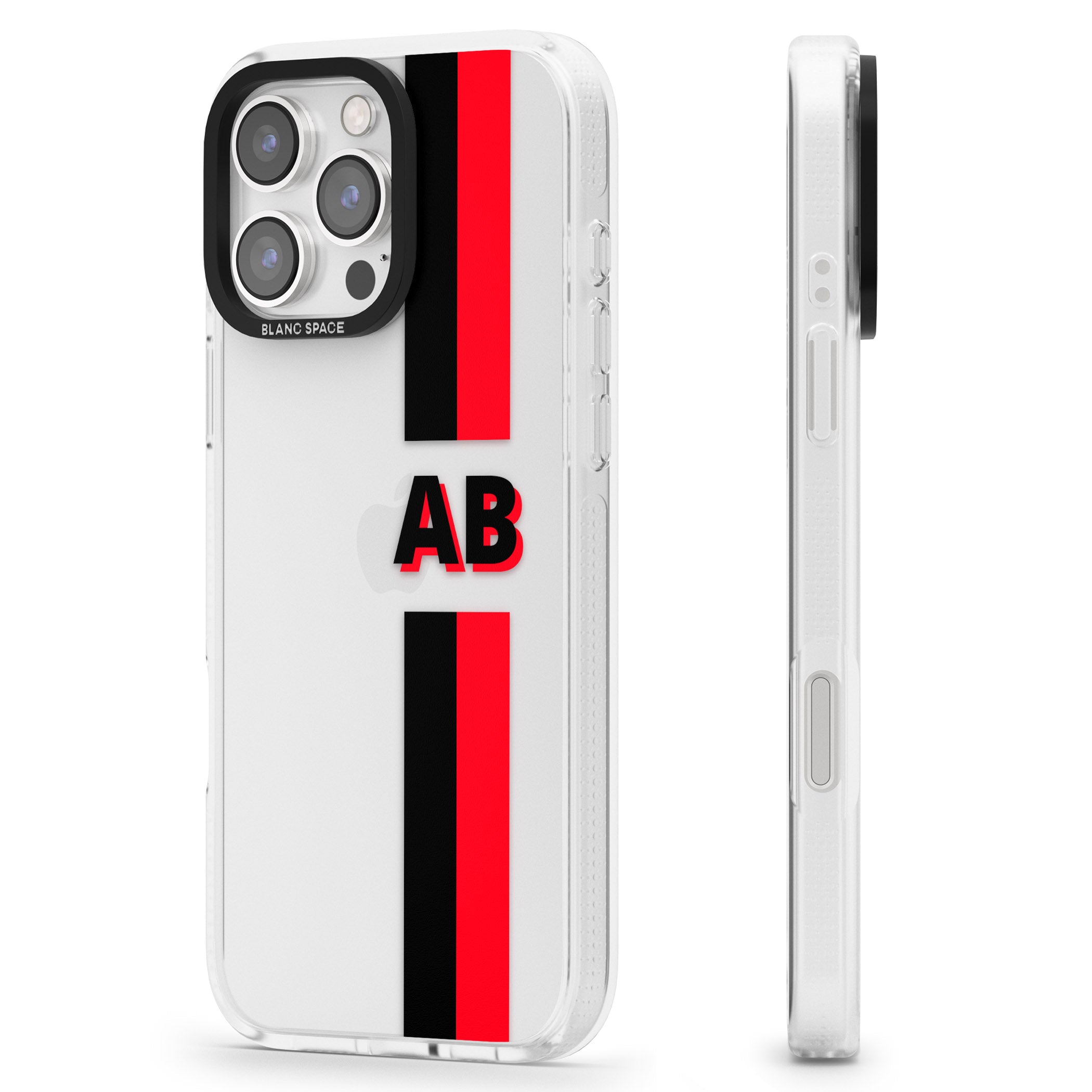 Personalised Clear Text 6C iPhone 16 Pro Max / 16 Pro Clear Case Impact Air - Blanc Space