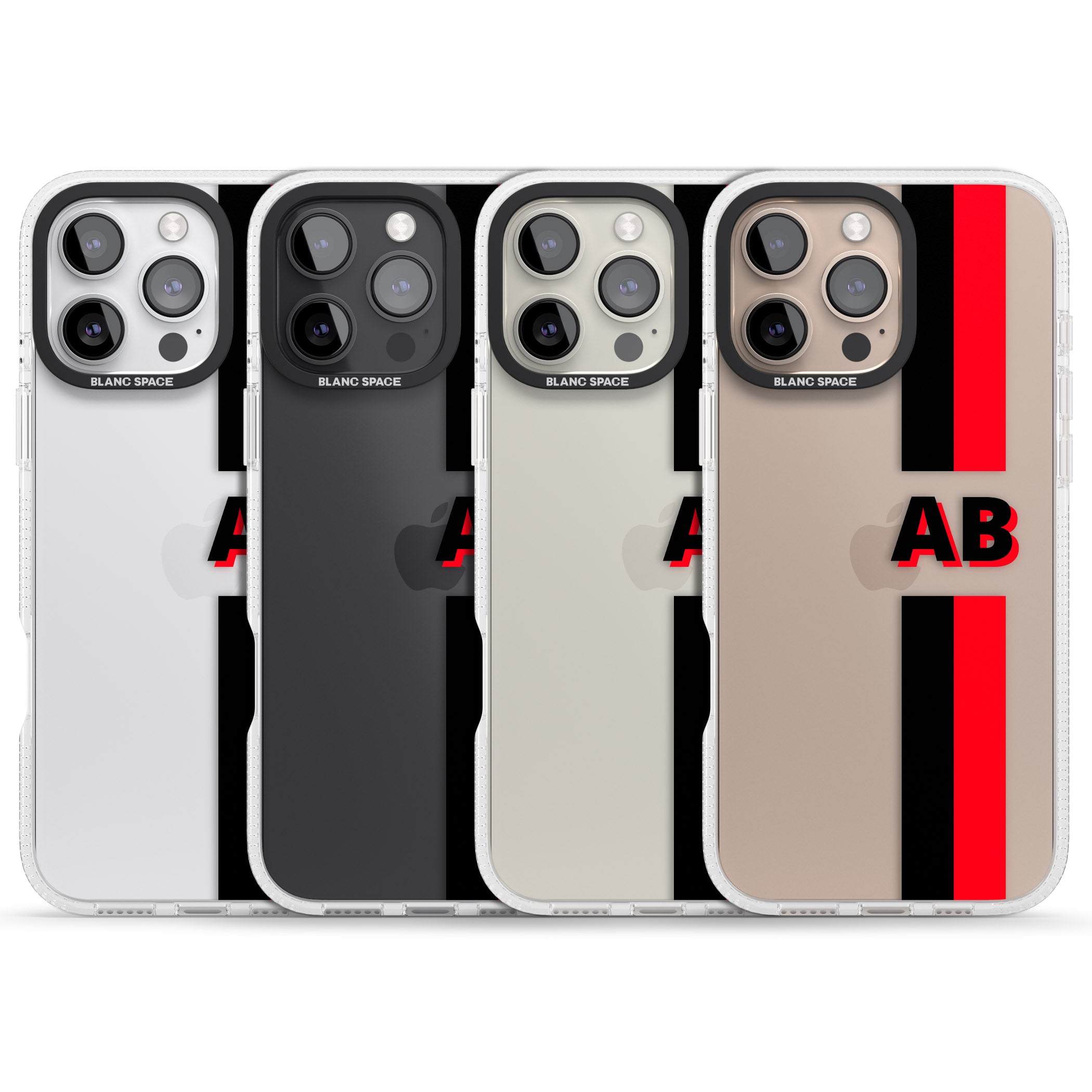 Personalised Clear Text 6C iPhone 16 Pro Max / 16 Pro Clear Case Impact Air - Blanc Space