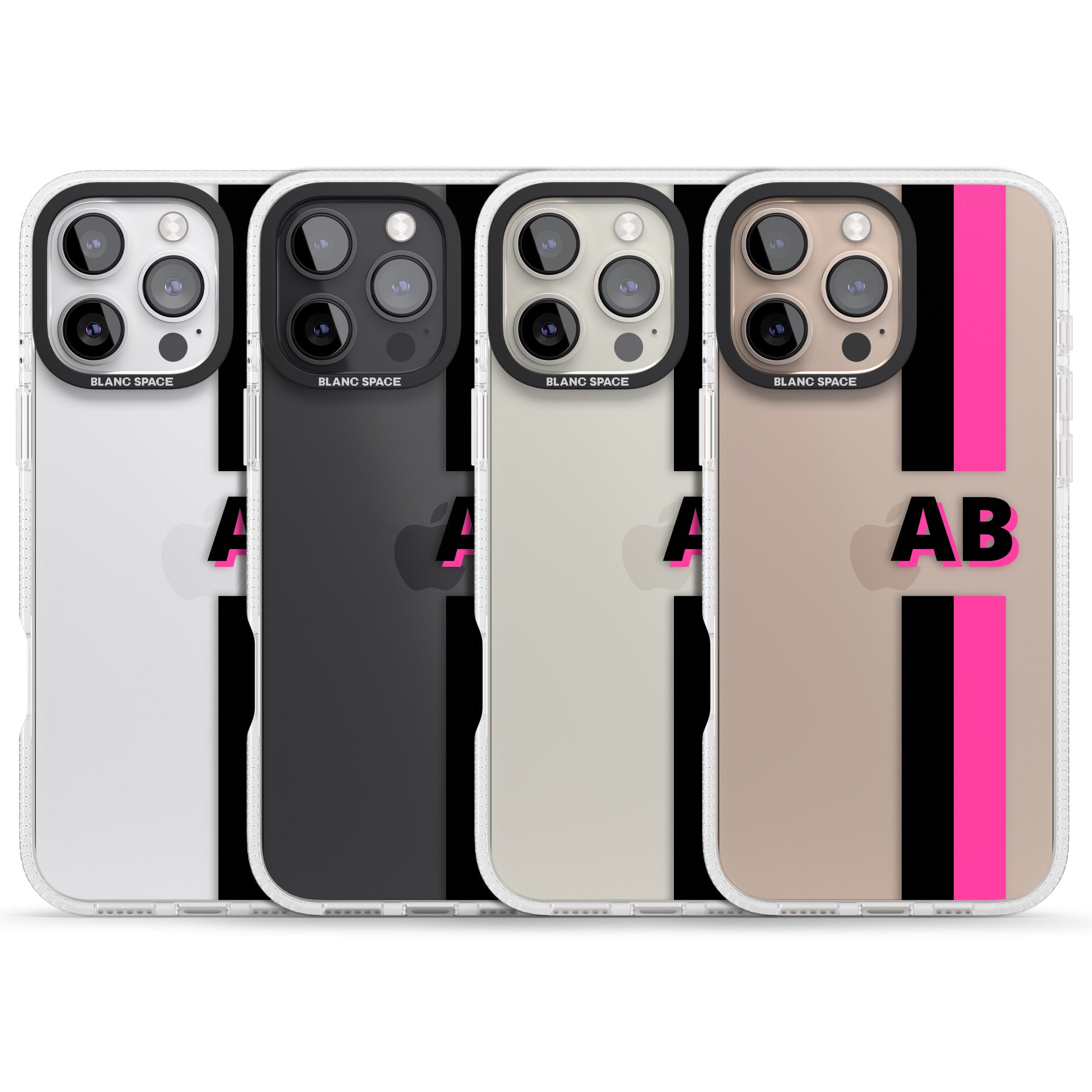 Personalised Clear Text 6D iPhone 16 Pro Max / 16 Pro Clear Case Impact Air - Blanc Space