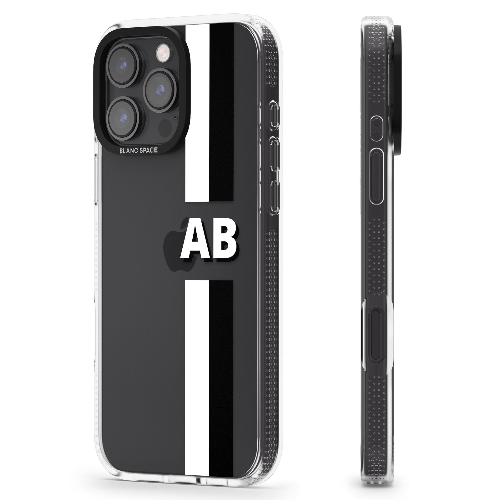 Personalised Clear Text 6E iPhone 16 Pro Max / 16 Pro Clear Case Impact Air - Blanc Space