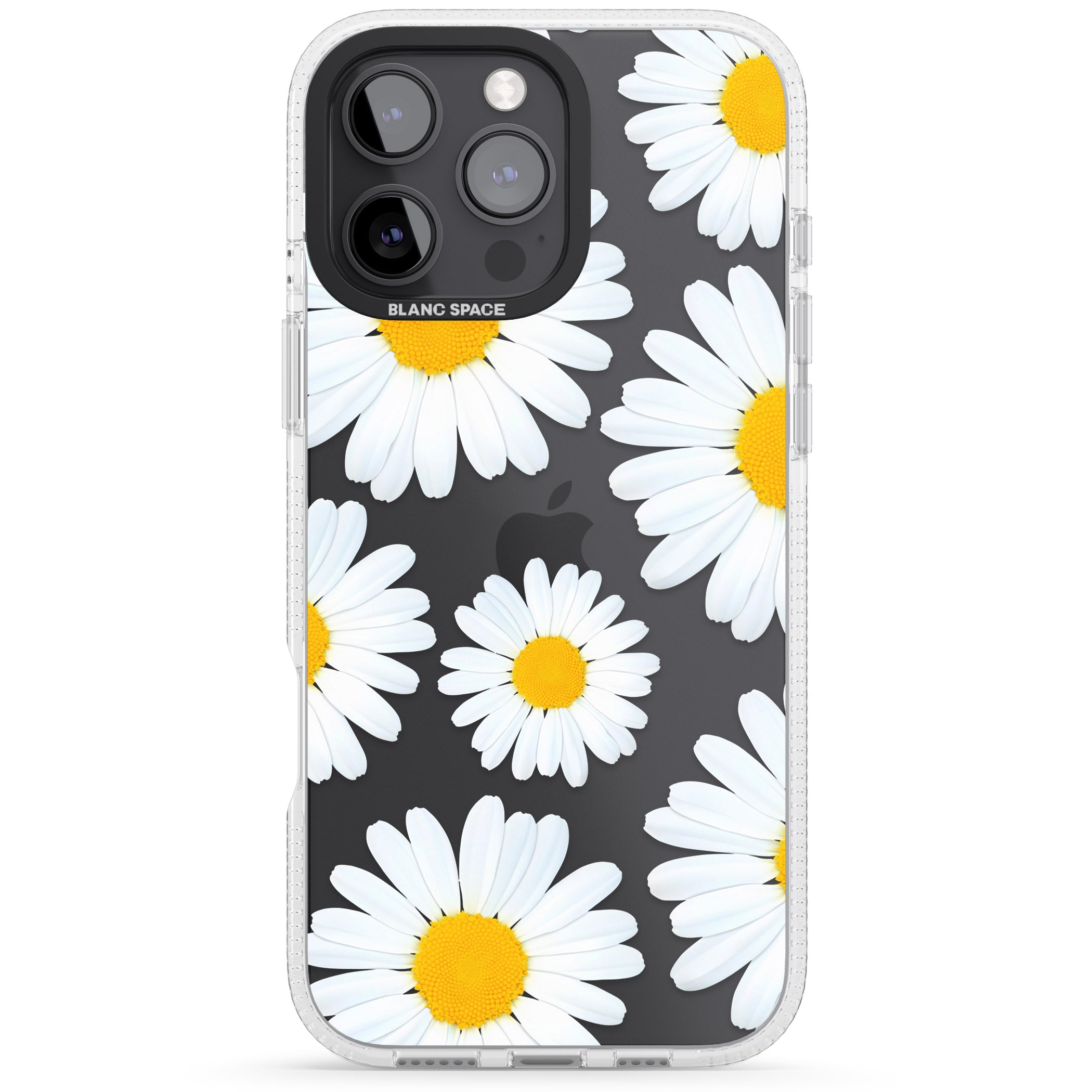 Summer Daisy iPhone 16 Pro Max / 16 Pro Clear Case Impact Air - Blanc Space