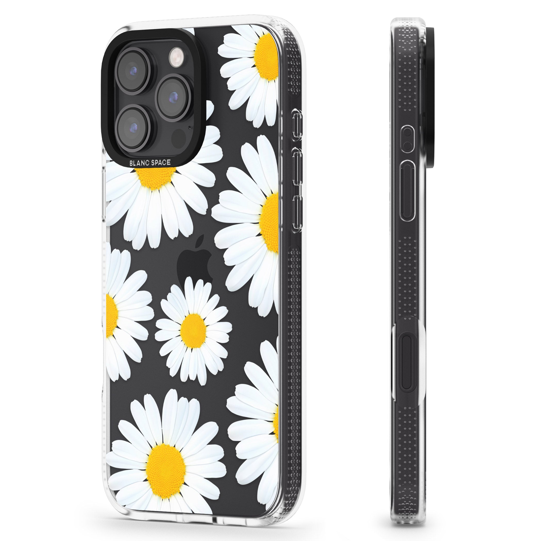 Summer Daisy iPhone 16 Pro Max / 16 Pro Clear Case Impact Air - Blanc Space