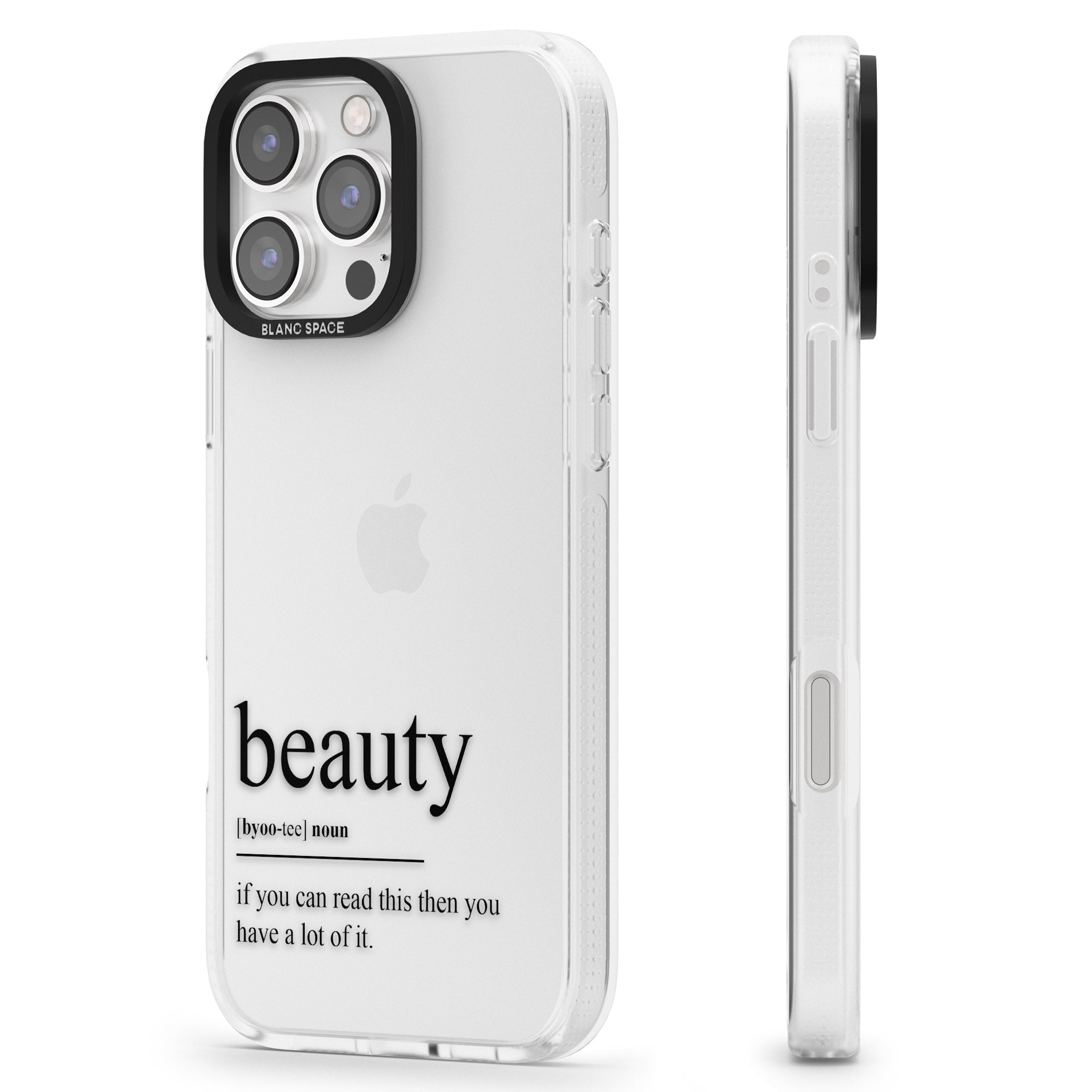 Beauty iPhone 16 Pro Max / 16 Pro Clear Case Impact Air - Blanc Space