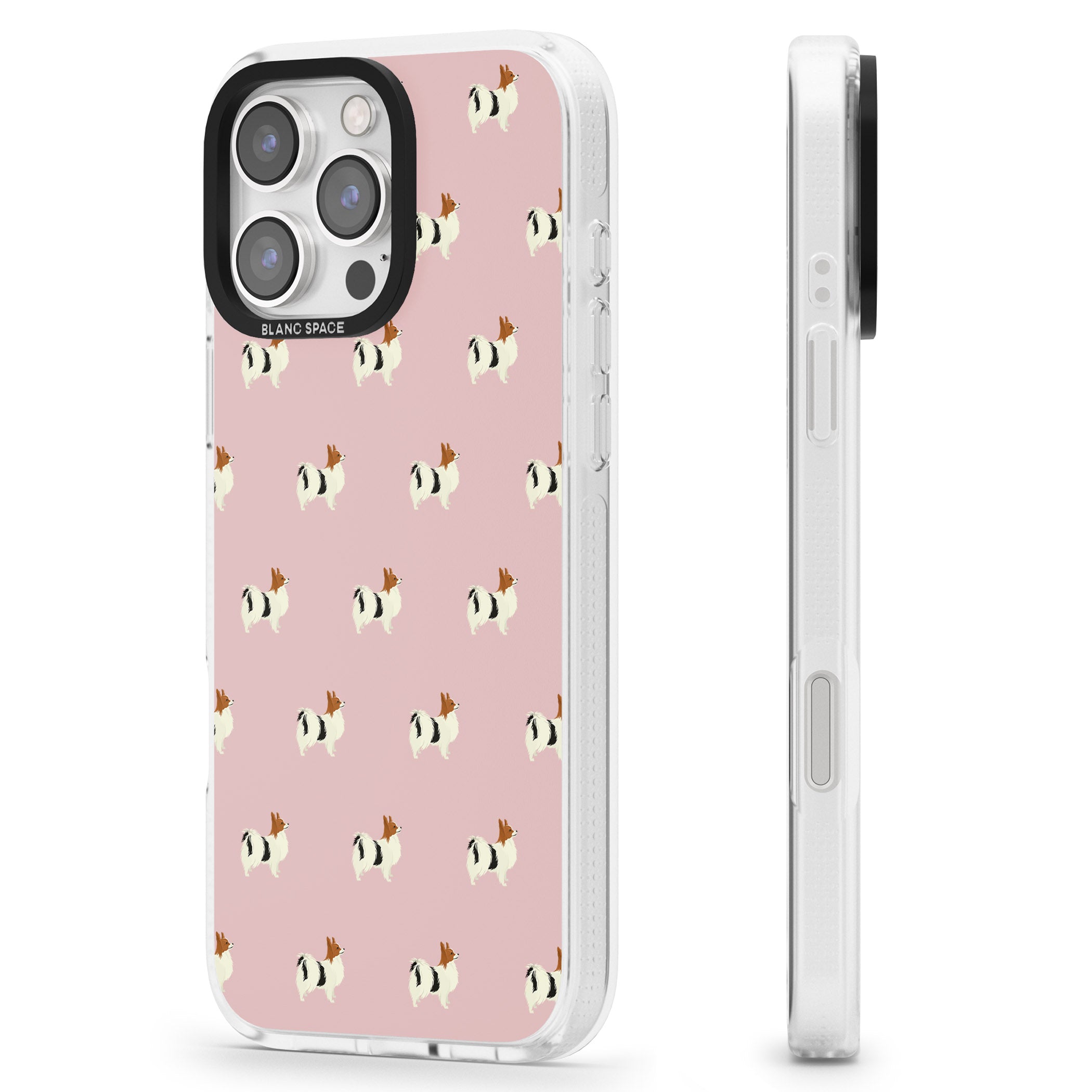 German Shorthaired Pointer Dog Pattern Clear iPhone 16 Pro Max / 16 Pro Clear Case Impact Air - Blanc Space