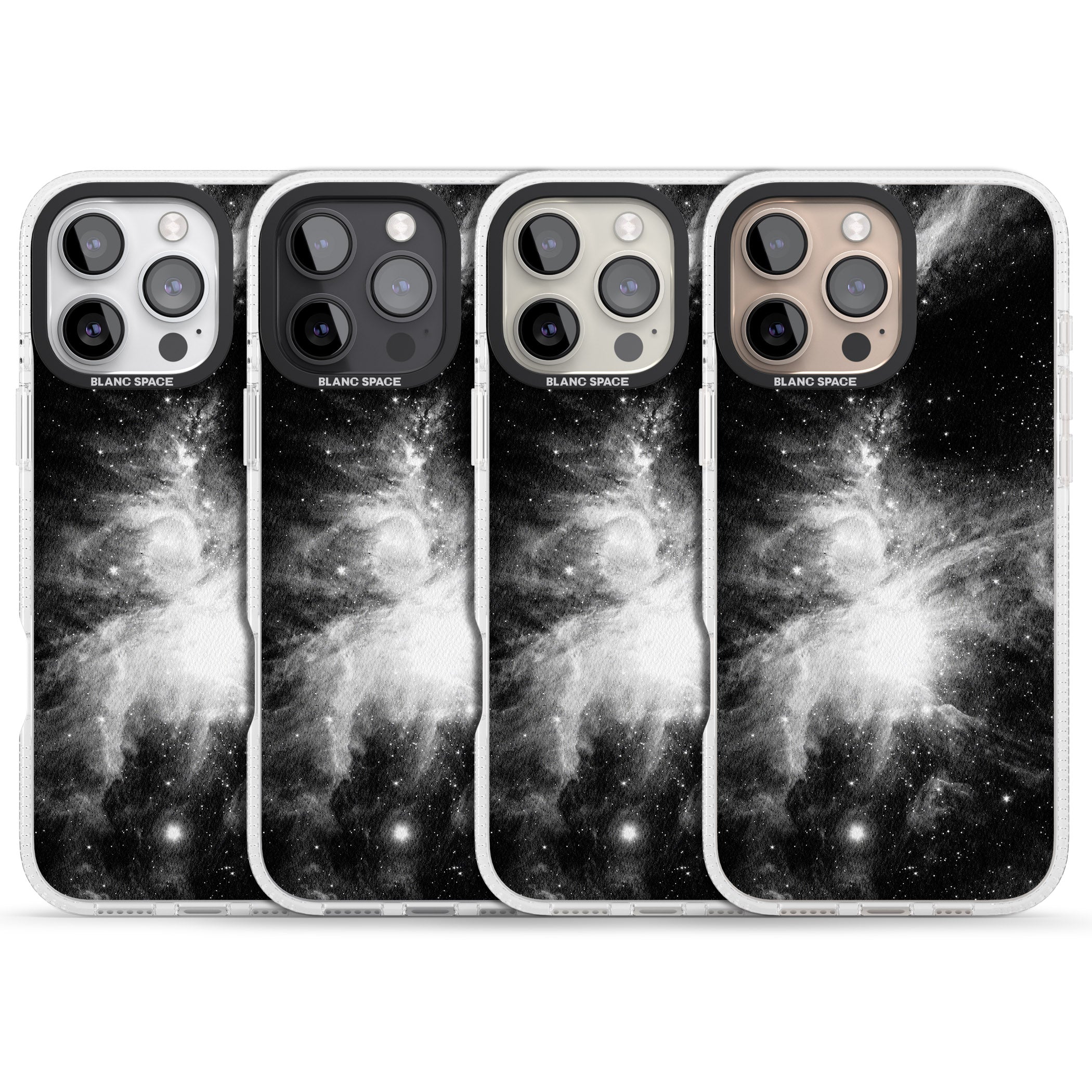 Galaxy Stripe iPhone 16 Pro Max / 16 Pro Clear Case Impact Air - Blanc Space